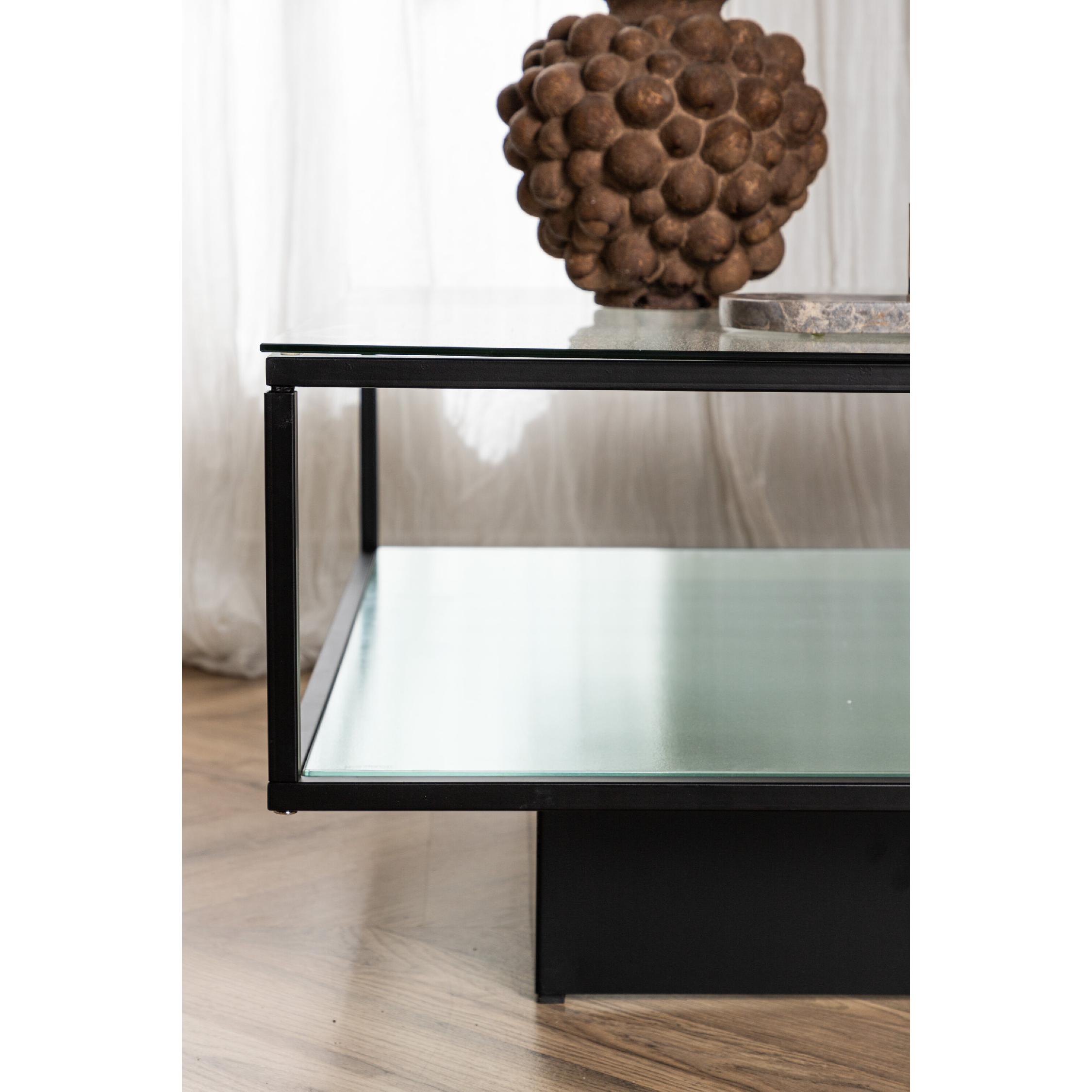 Salontafel Zwart Glas Moderne Elegantie afbeelding 7