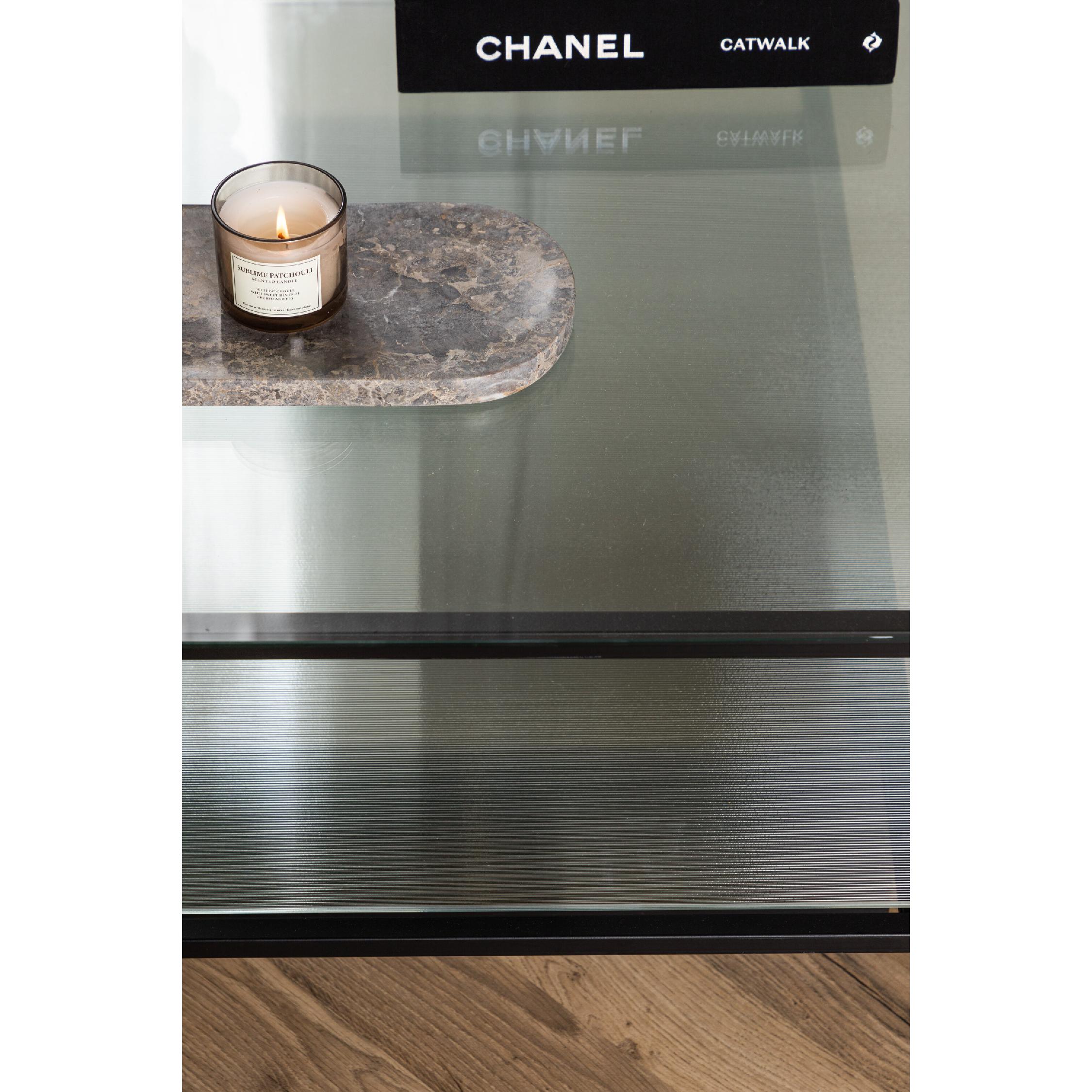 Salontafel Zwart Glas Moderne Elegantie afbeelding 8