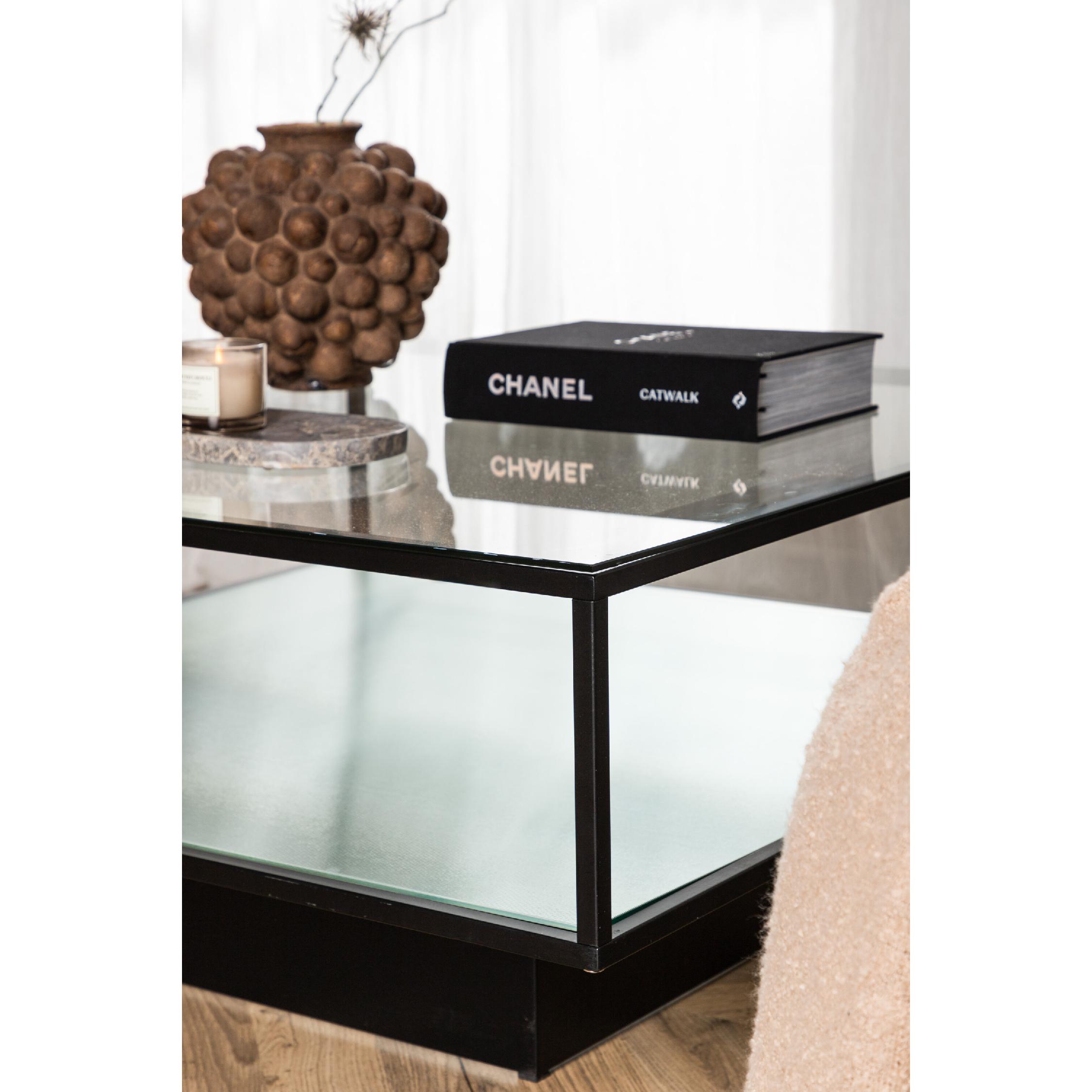 Salontafel Zwart Glas Moderne Elegantie afbeelding 9