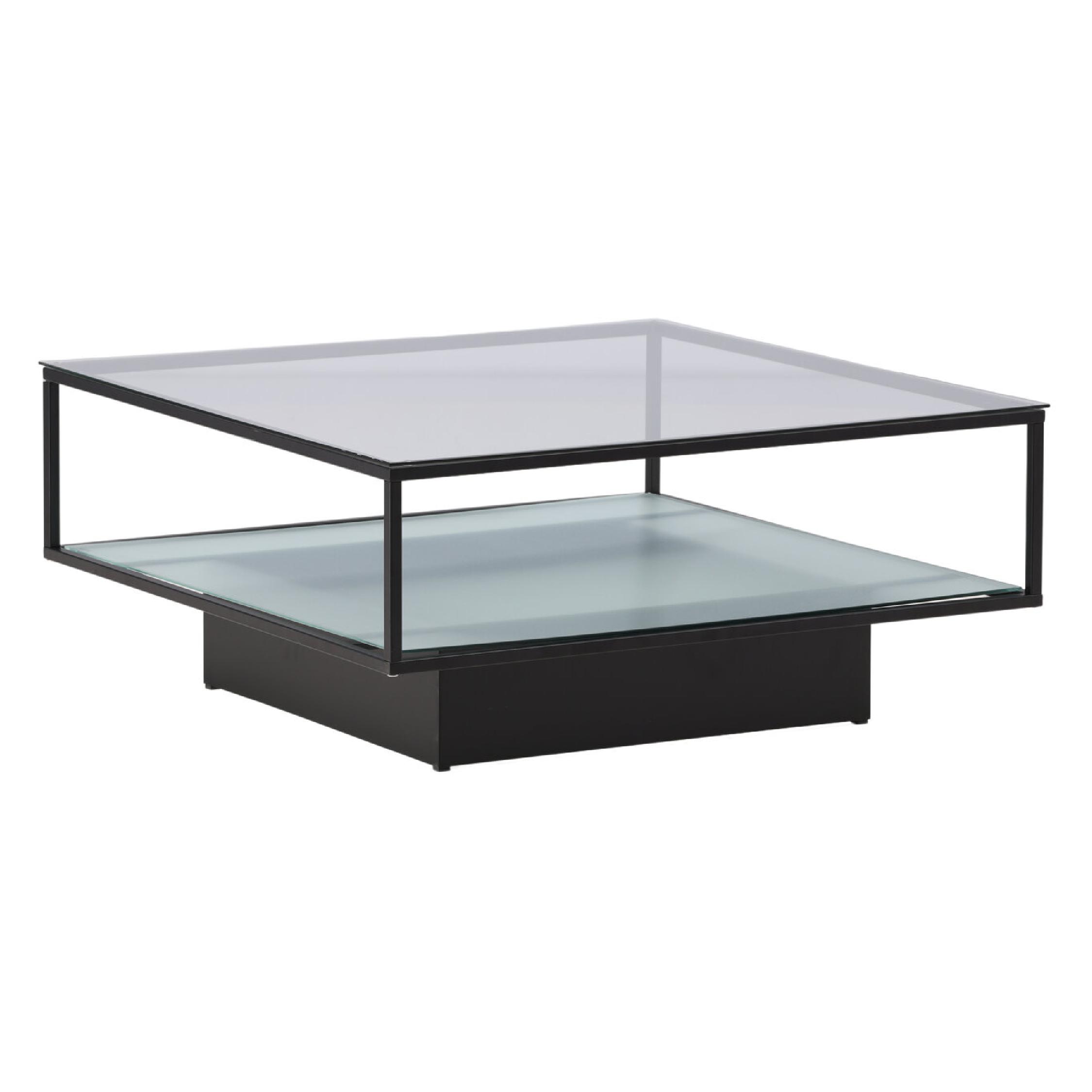 Salontafel Zwart Glas Moderne Elegantie afbeelding 5