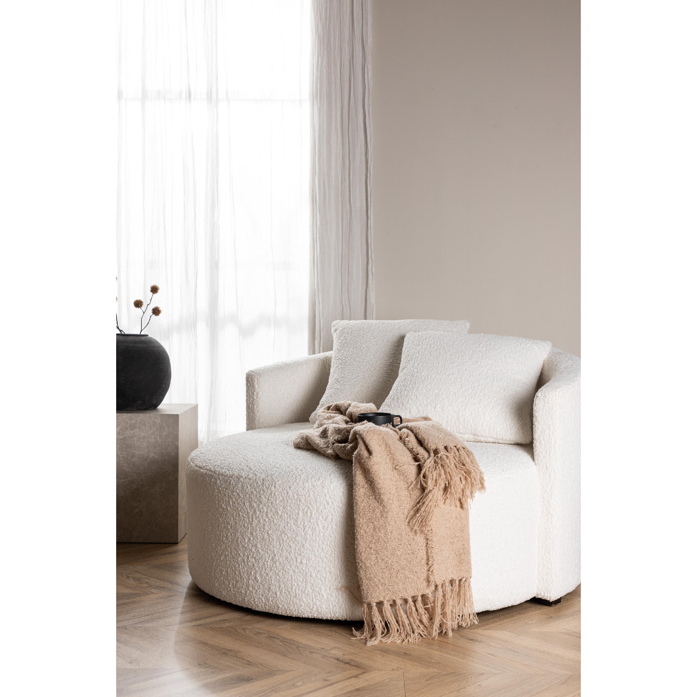 Weston Sofa Witte Teddy Stof afbeelding 7