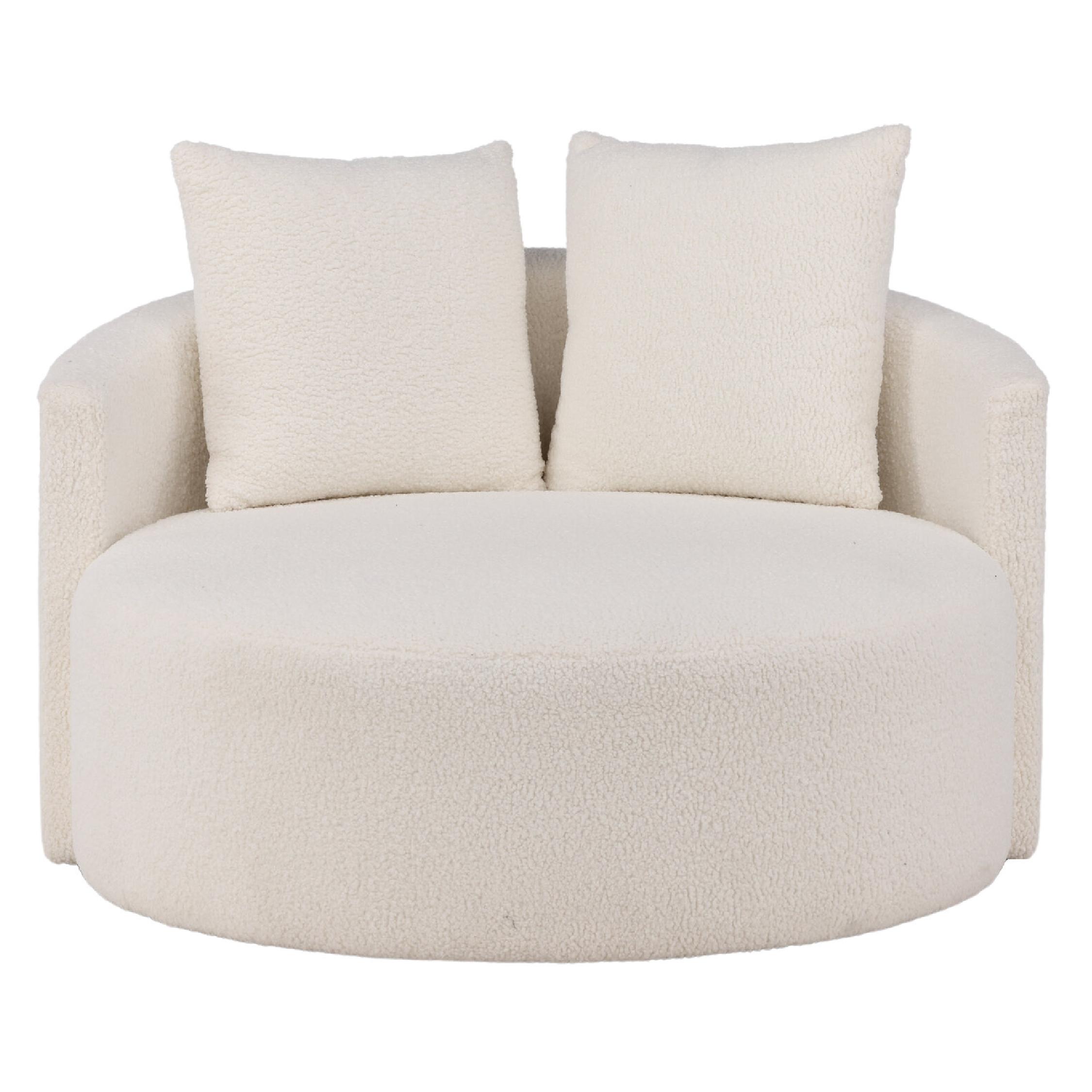 Weston Sofa Witte Teddy Stof afbeelding 1