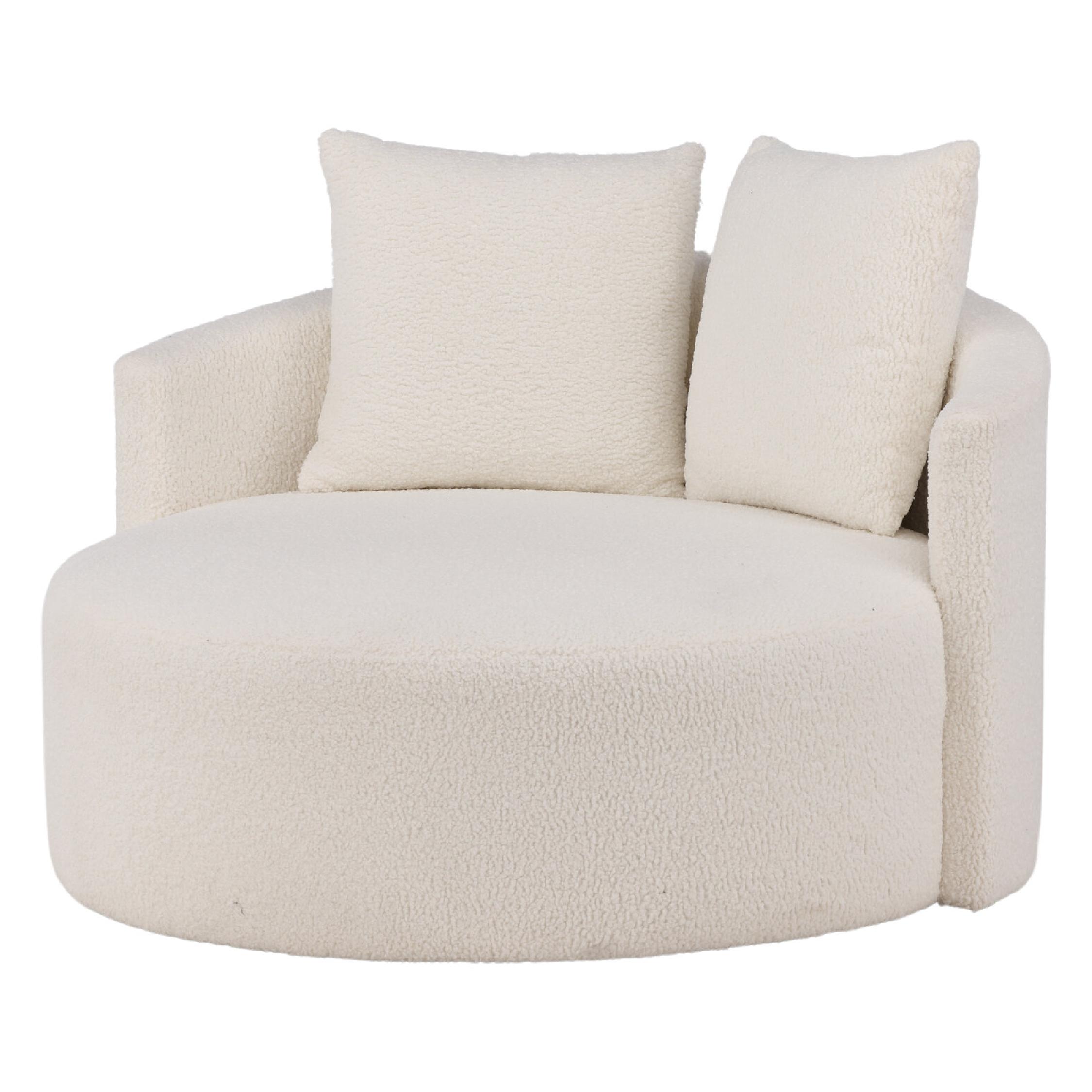 Weston Sofa Witte Teddy Stof afbeelding 2