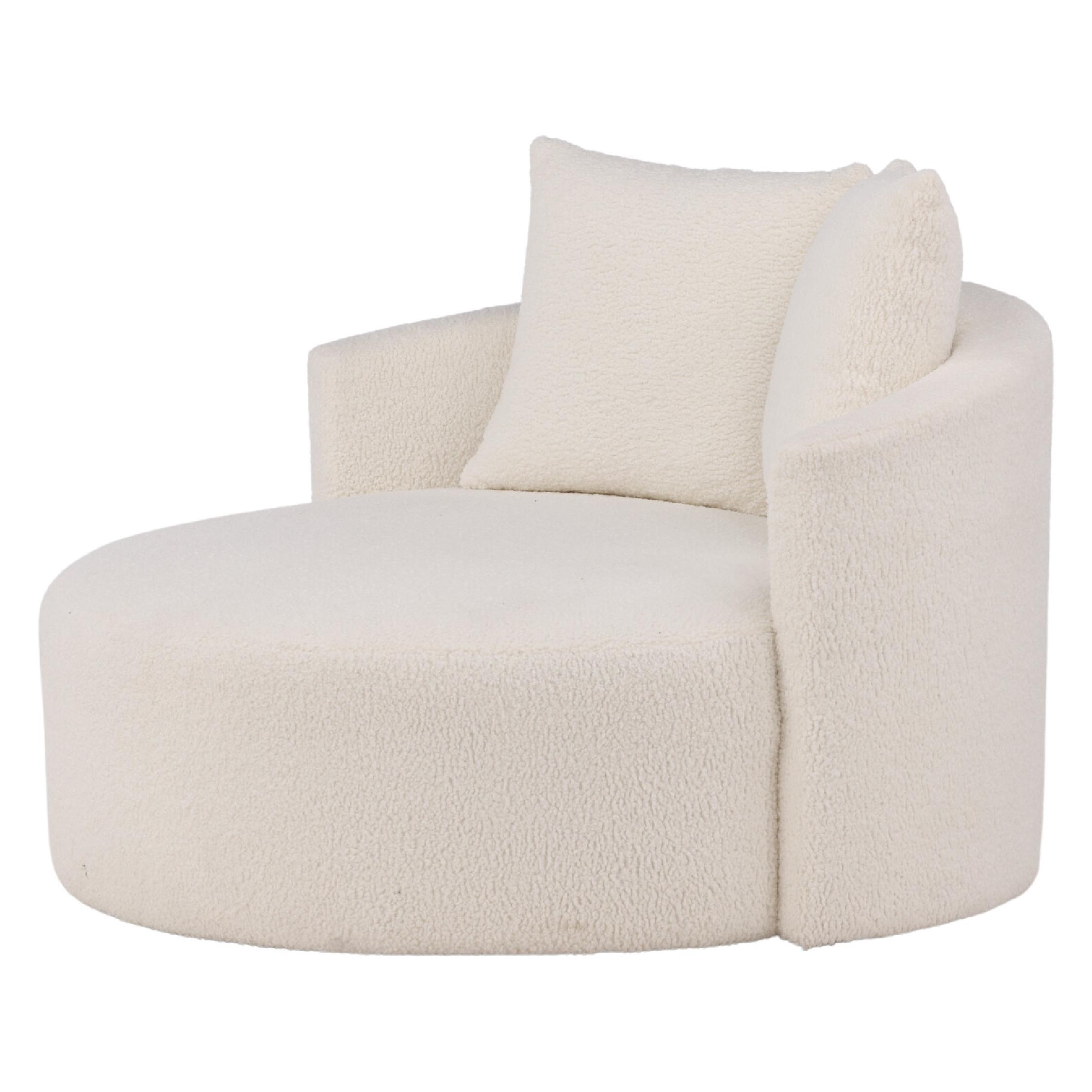 Weston Sofa Witte Teddy Stof afbeelding 3