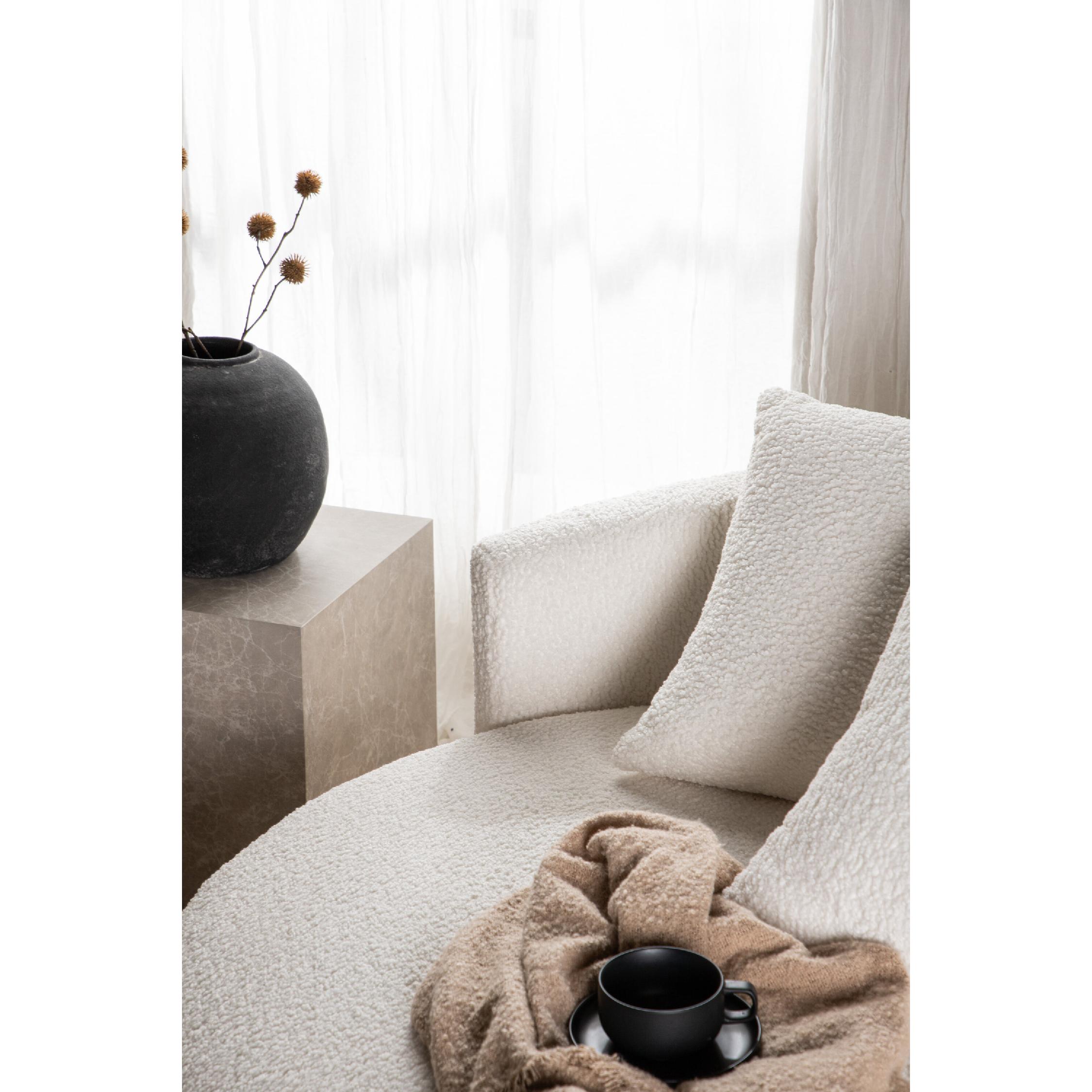 Weston Sofa Witte Teddy Stof afbeelding 10