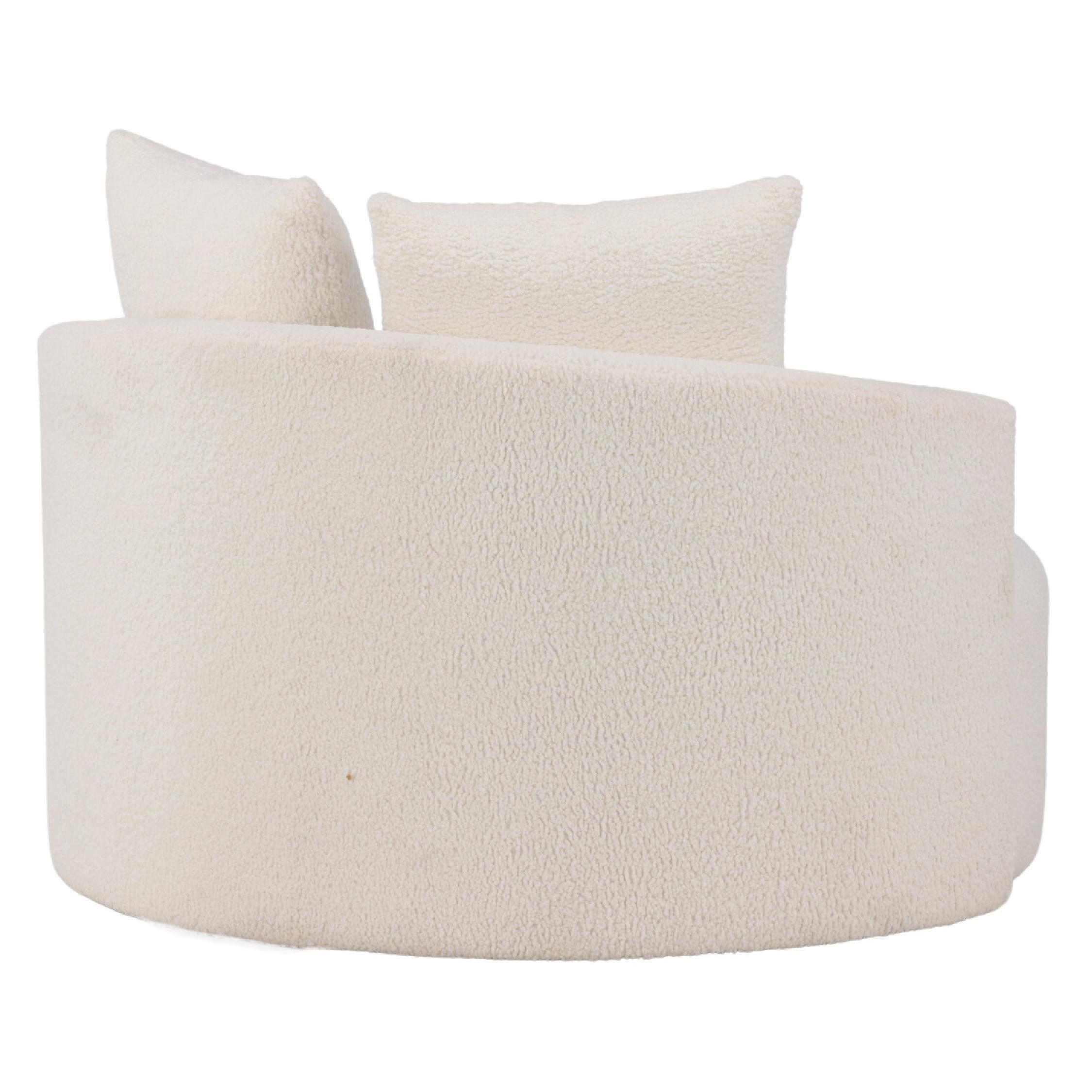 Weston Sofa Witte Teddy Stof afbeelding 4