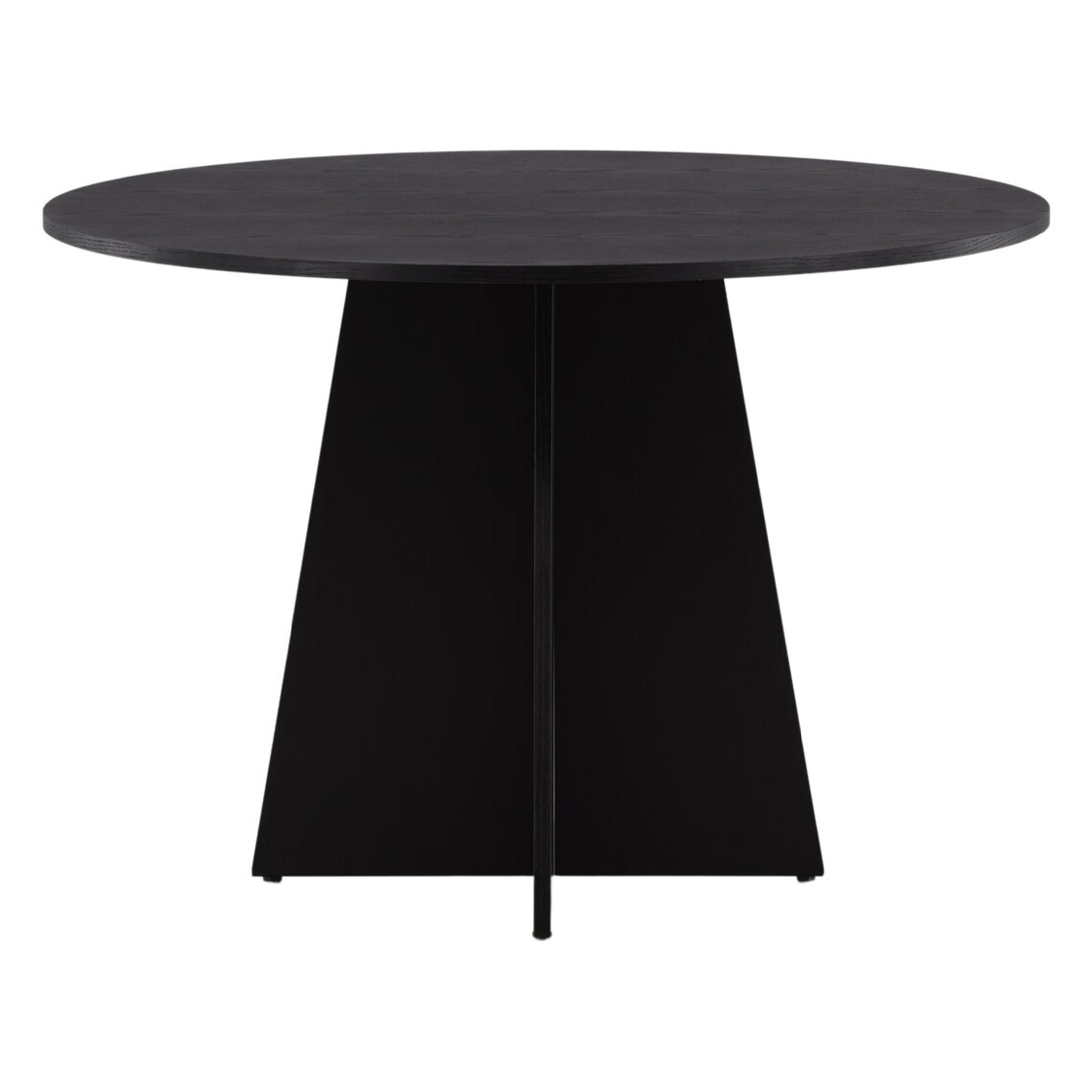 Ronde zwarte eettafel moderne stijl afbeelding 1