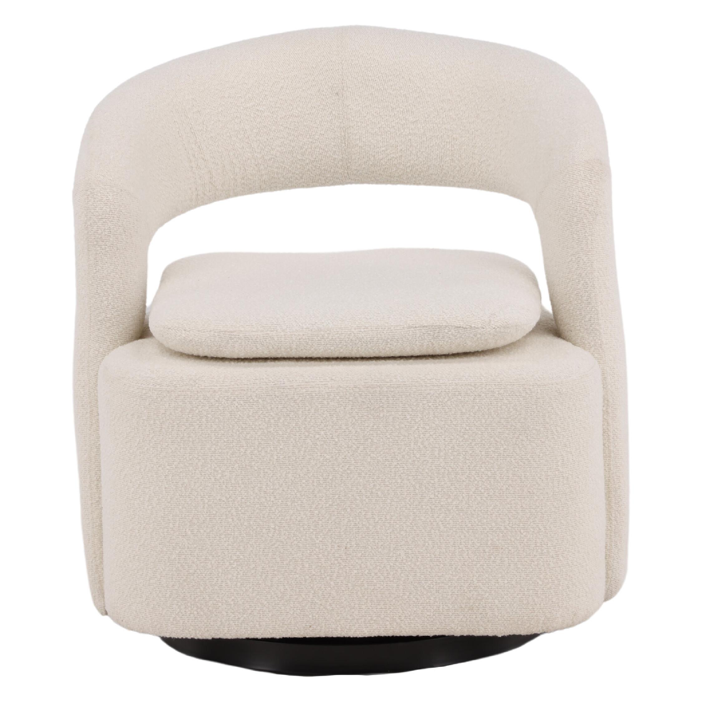 Granville Fauteuil Bouclé Zwart Wit afbeelding 1