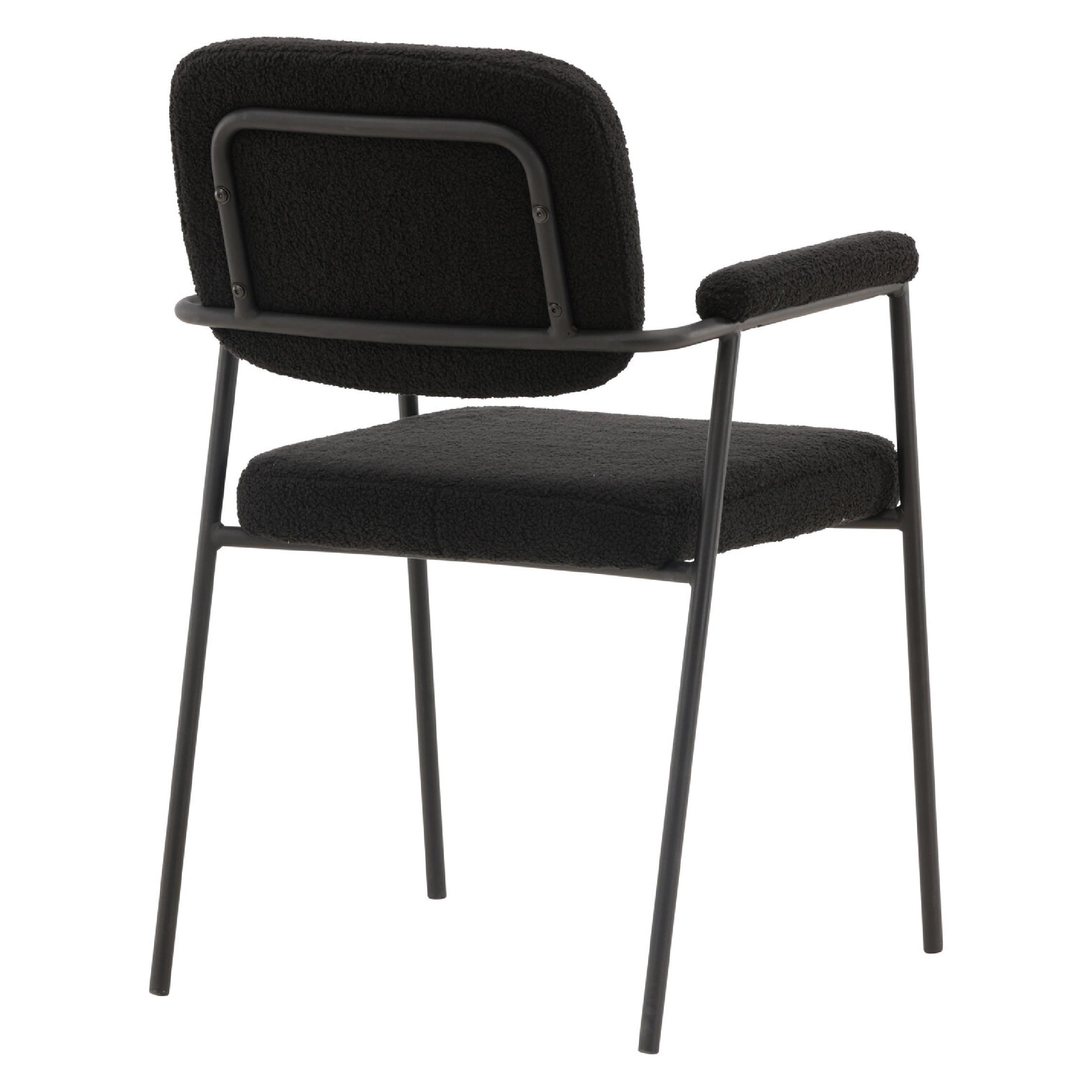 Zwarte Scandinavische eetkamerstoelen set afbeelding 4