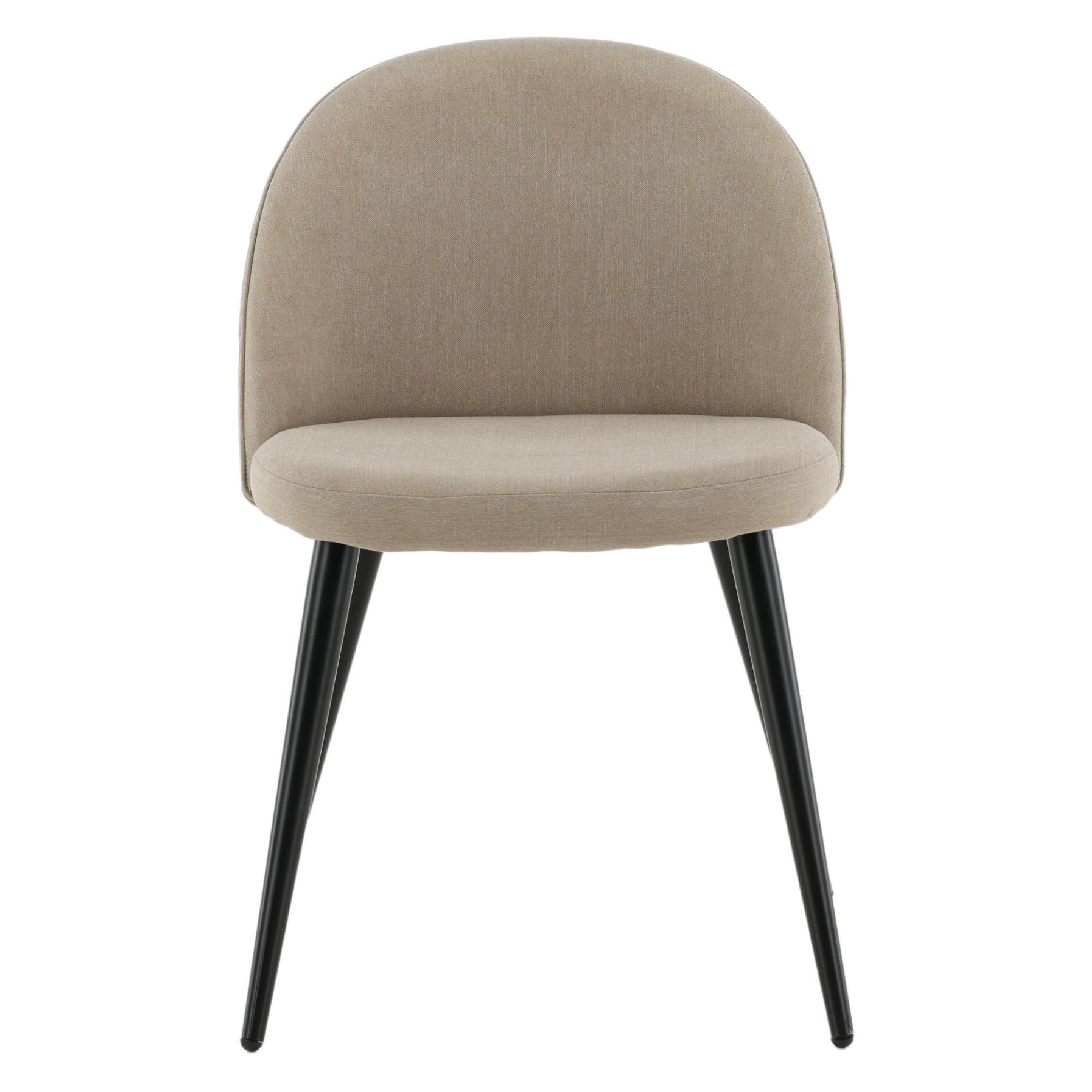 Velvet Stitches Eetkamerstoelen 2-pack Beige afbeelding 1