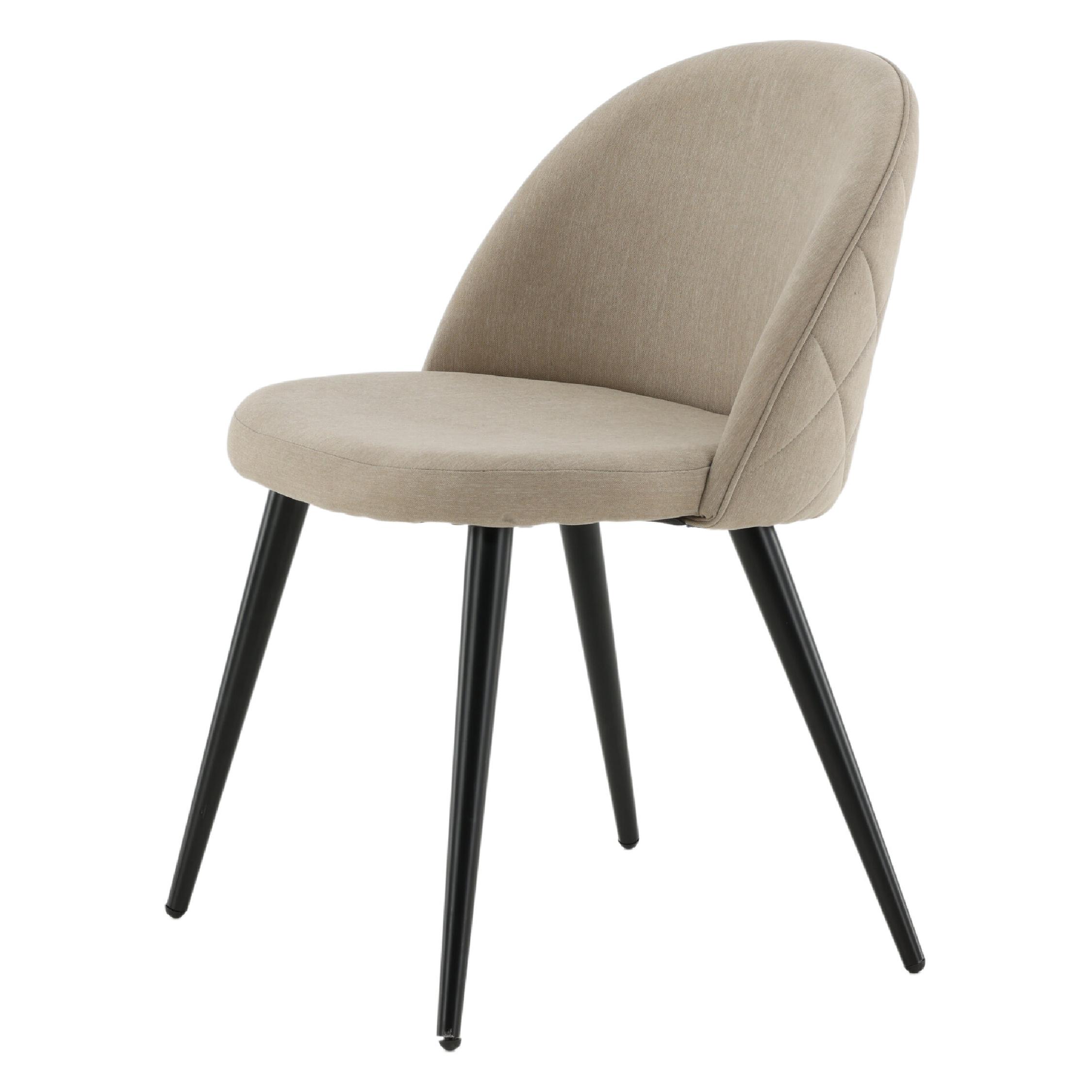 Velvet Stitches Eetkamerstoelen 2-pack Beige afbeelding 3