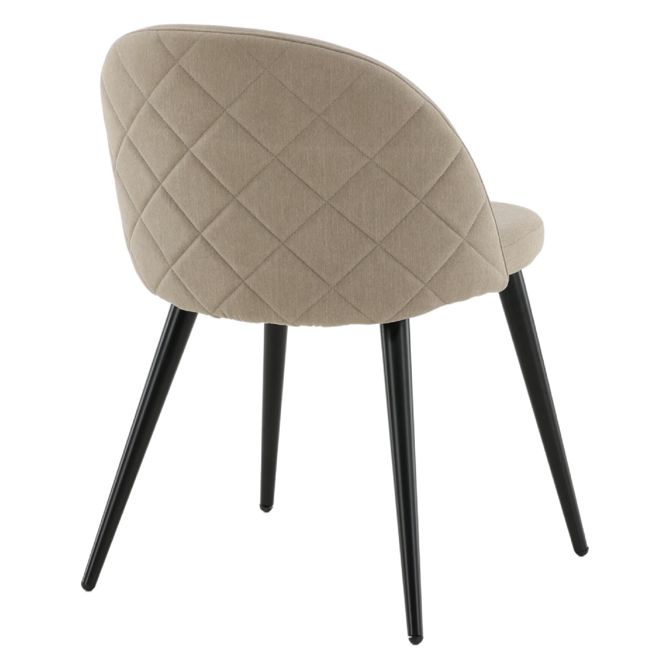 Velvet Stitches Eetkamerstoelen 2-pack Beige afbeelding 4