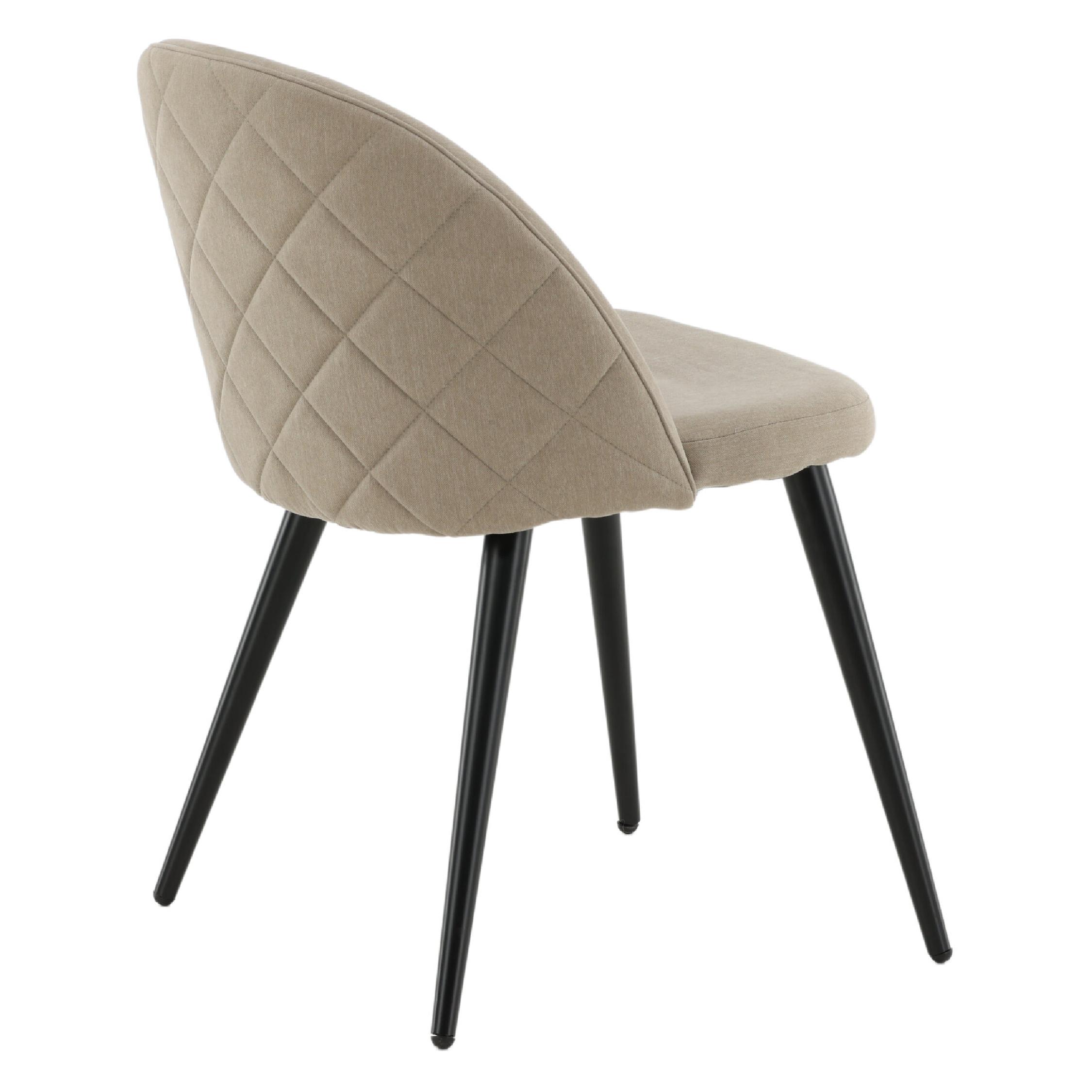 Velvet Stitches Eetkamerstoelen 2-pack Beige afbeelding 5