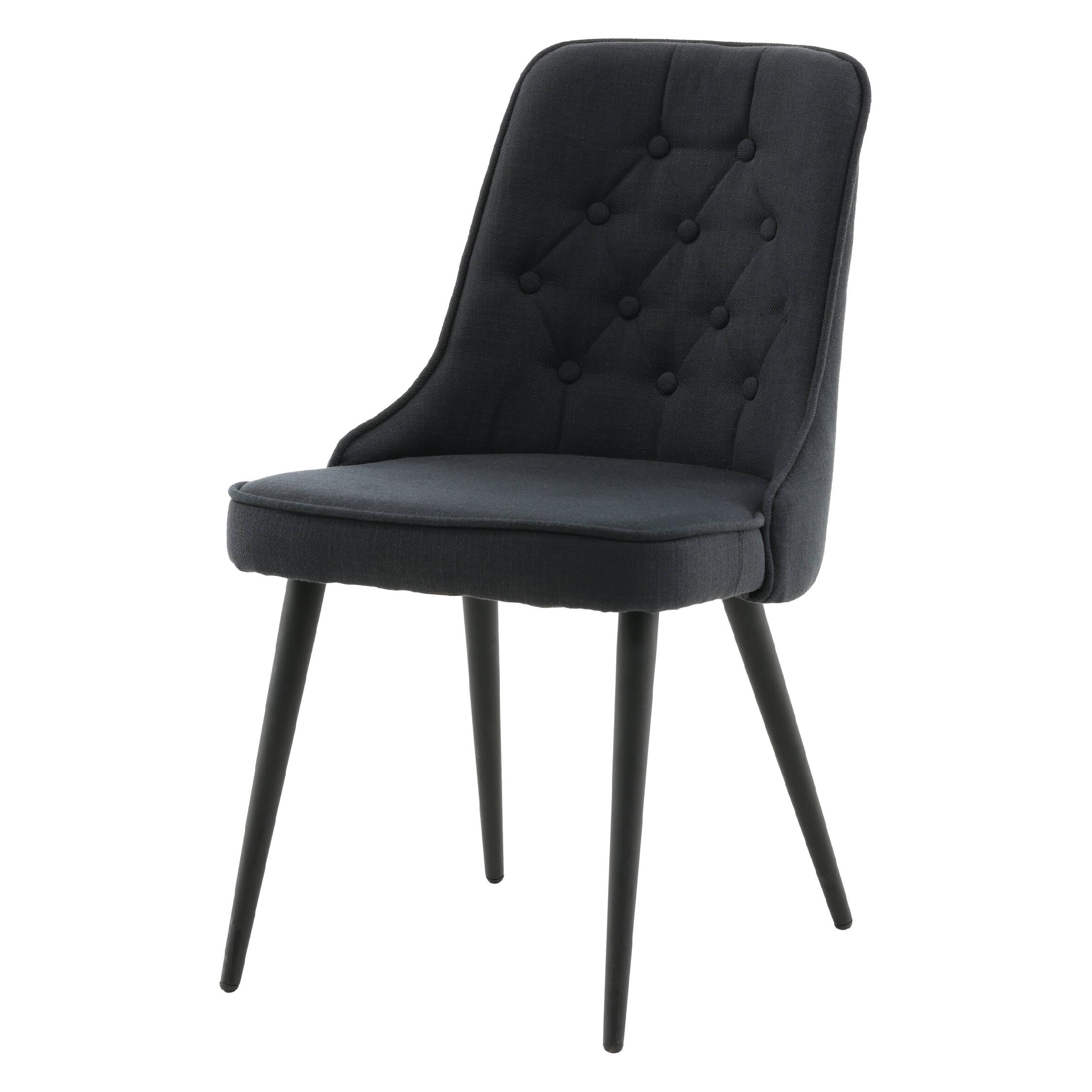 Velvet Deluxe Eetkamerstoelen Zwart afbeelding 2