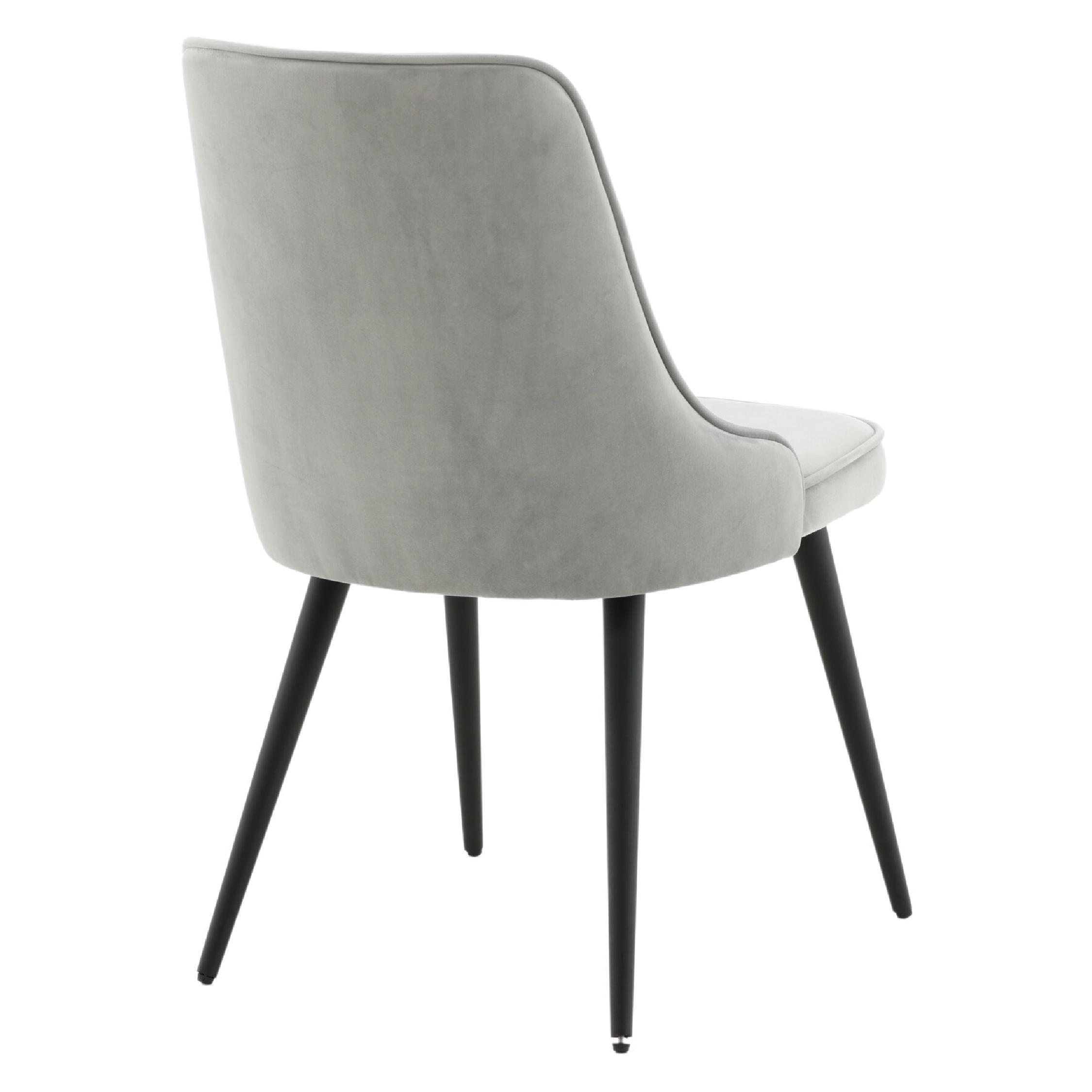 Velvet Deluxe eetkamerstoelen lichtgrijs afbeelding 4