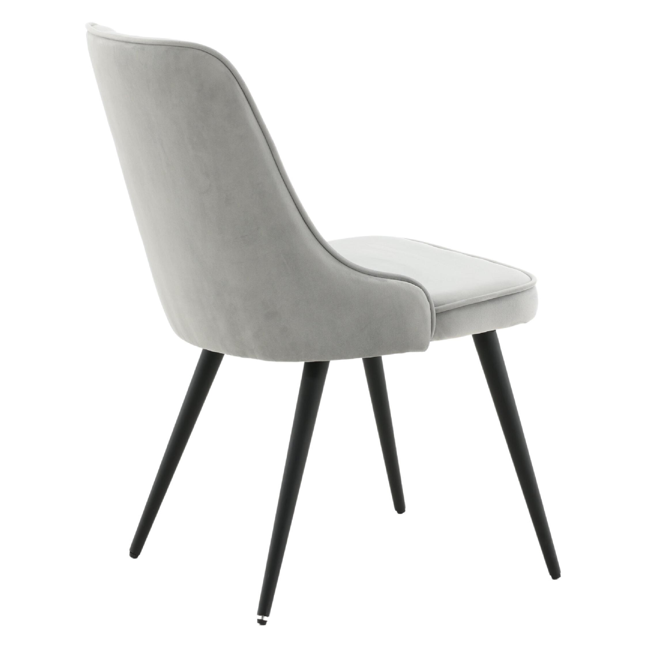 Velvet Deluxe eetkamerstoelen lichtgrijs afbeelding 5