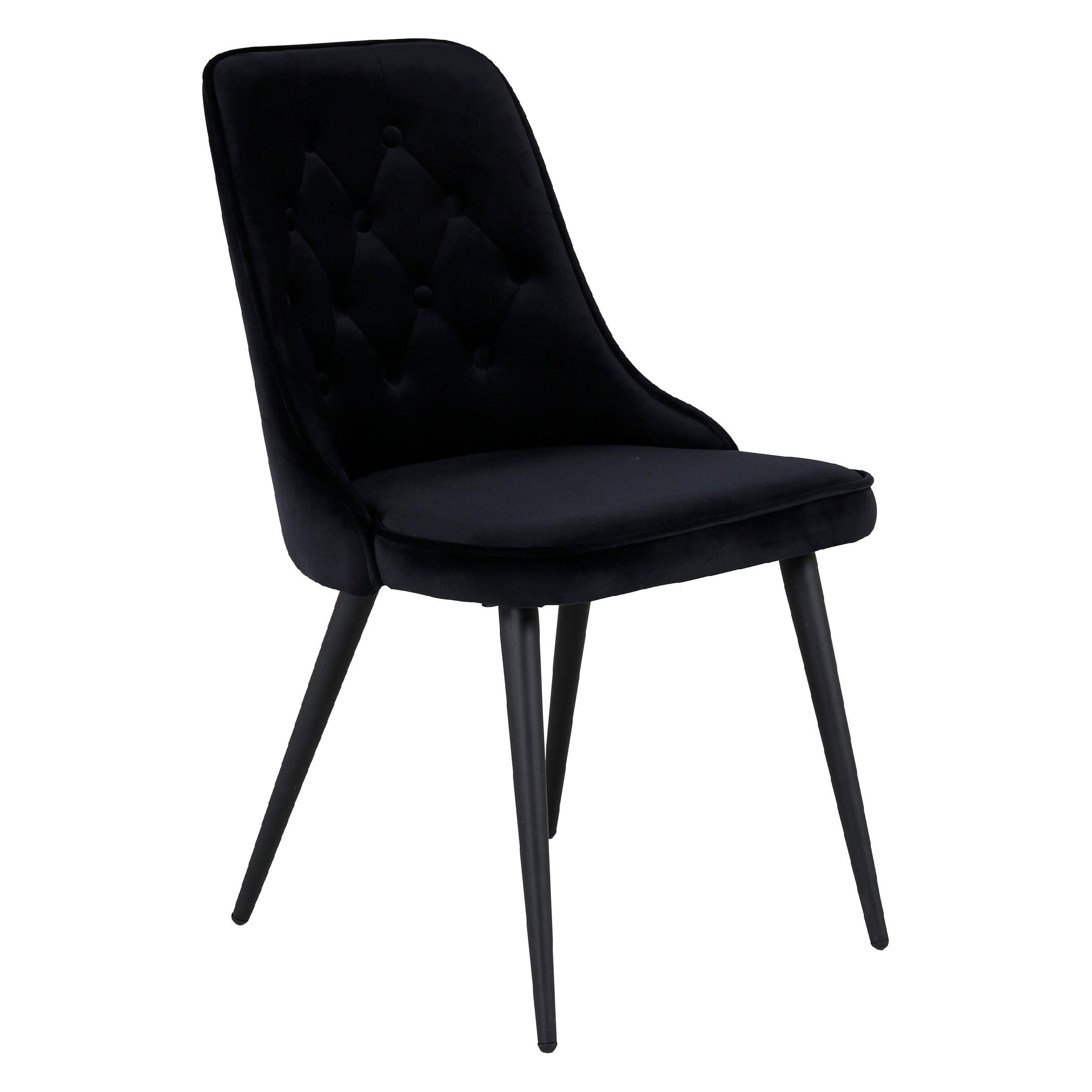 Velvet Deluxe Eetkamerstoelen Zwart afbeelding 2