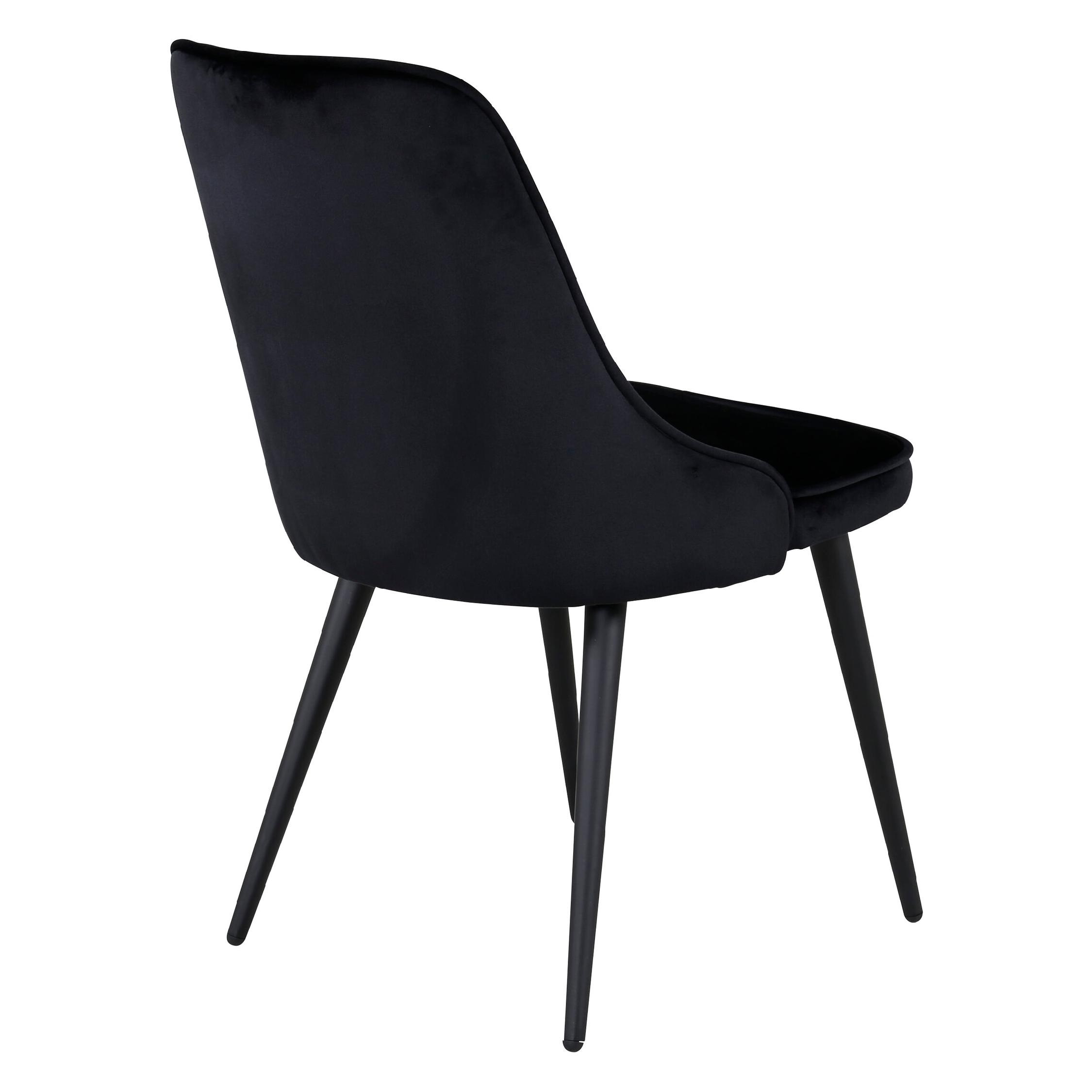 Velvet Deluxe Eetkamerstoelen Zwart afbeelding 4