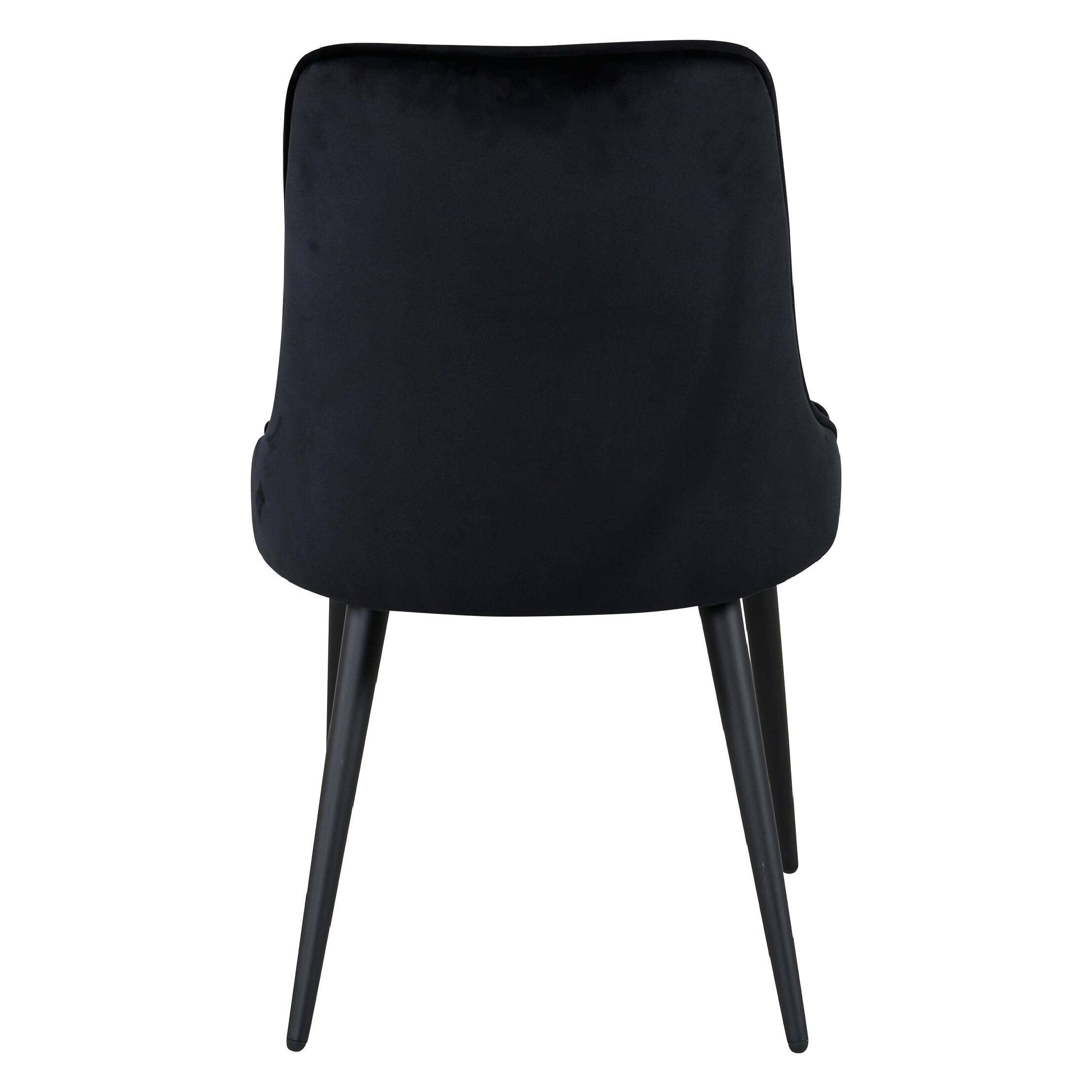 Velvet Deluxe Eetkamerstoelen Zwart afbeelding 5