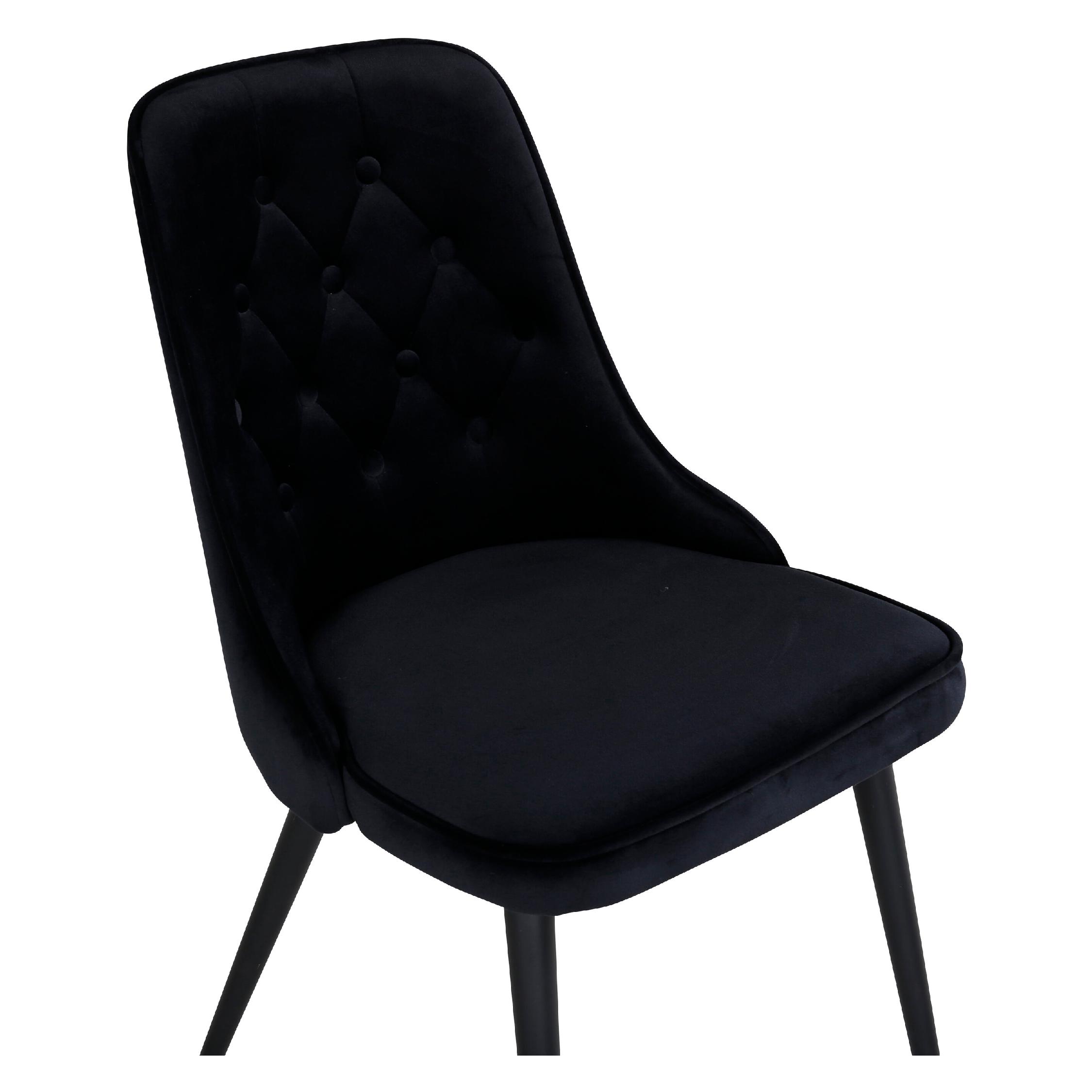 Velvet Deluxe Eetkamerstoelen Zwart afbeelding 6