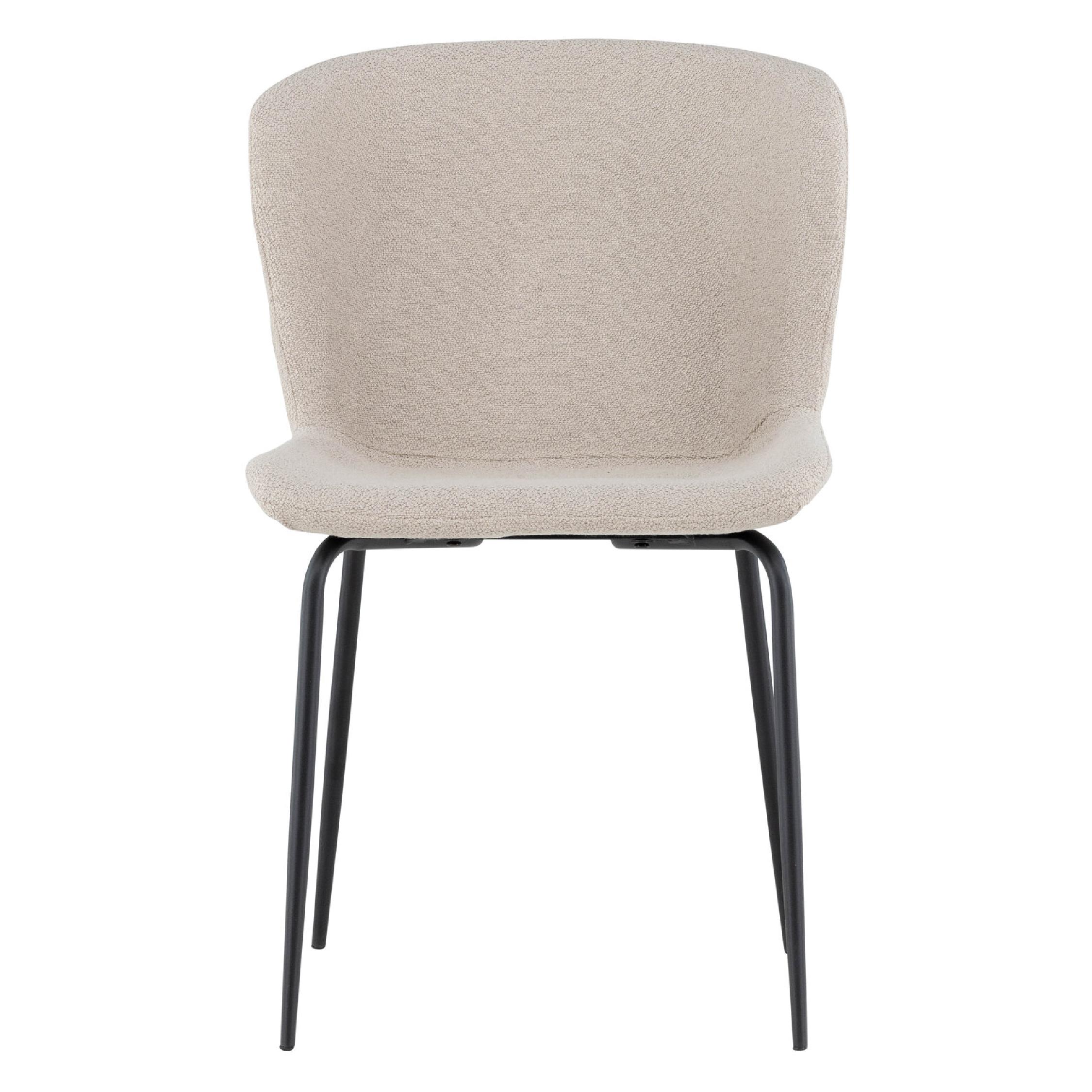 Scandinavische eetkamerstoelen bouclé afbeelding 1