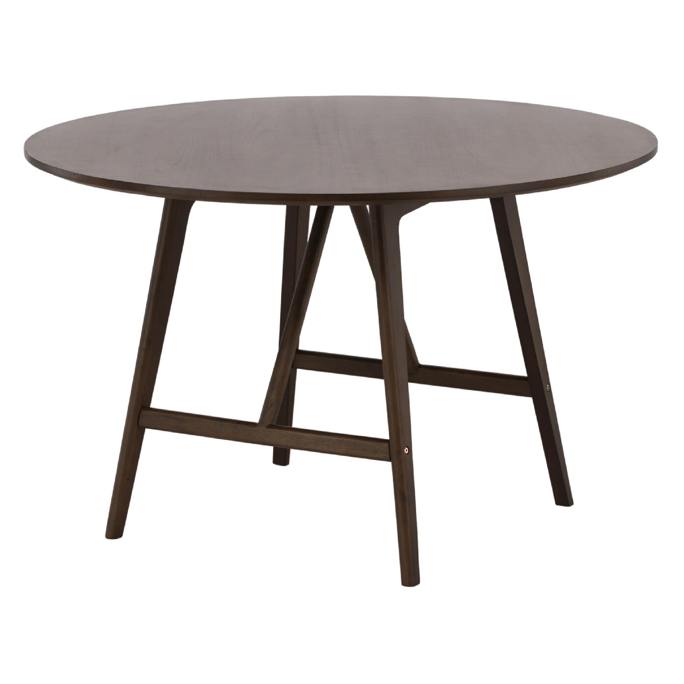 Ronde eettafel walnootkleurig modern afbeelding 11