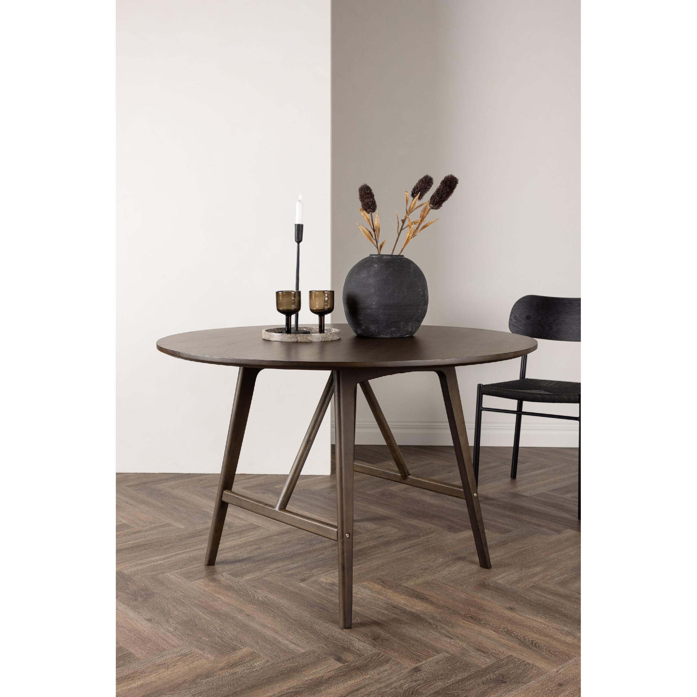 Ronde eettafel walnootkleurig modern afbeelding 13