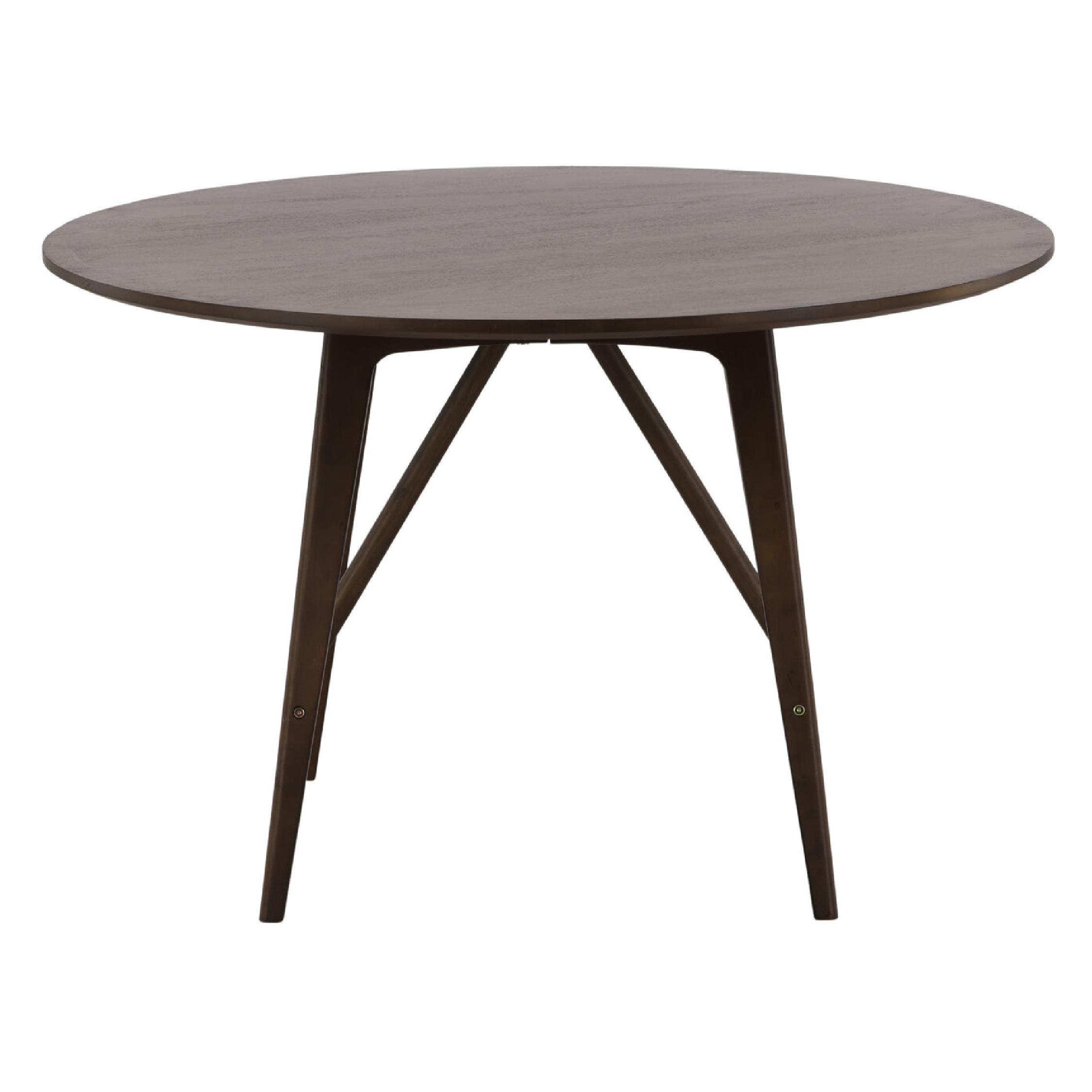 Ronde eettafel walnootkleurig modern afbeelding 1