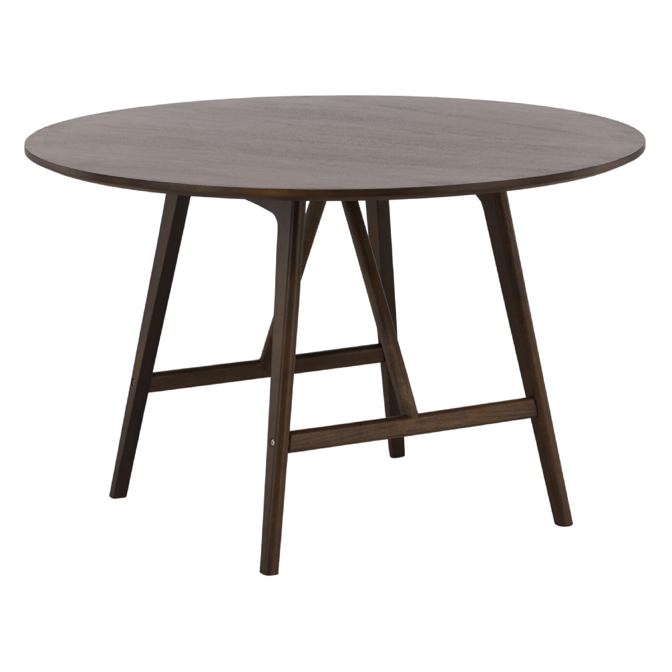 Ronde eettafel walnootkleurig modern afbeelding 3