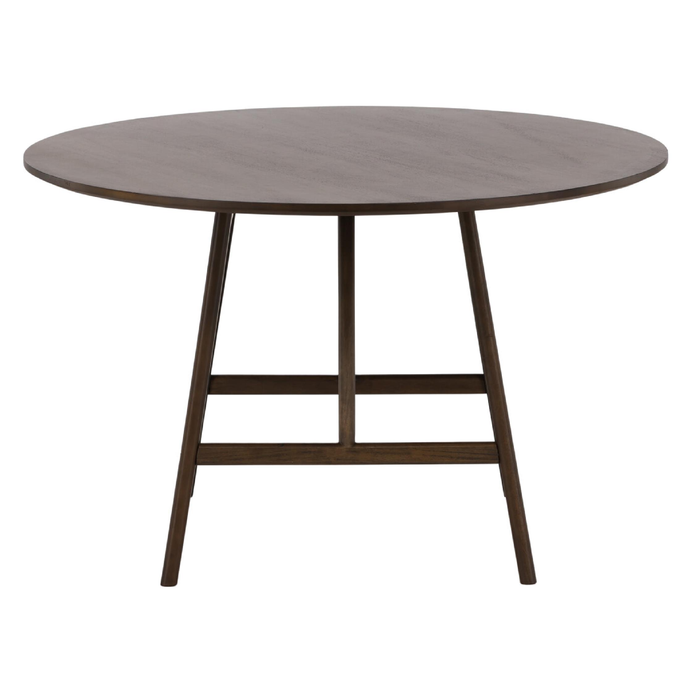 Ronde eettafel walnootkleurig modern afbeelding 4