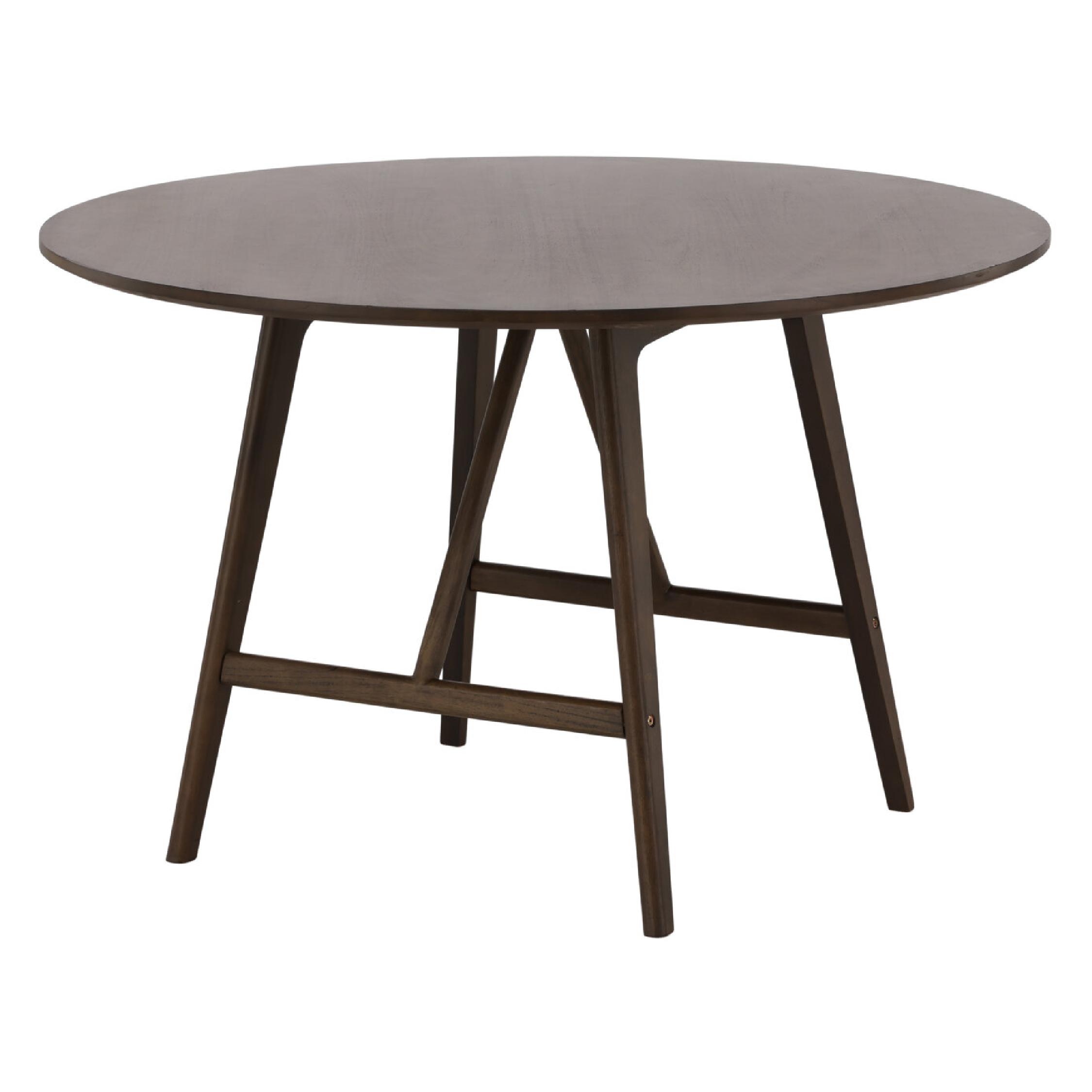 Ronde eettafel walnootkleurig modern afbeelding 5