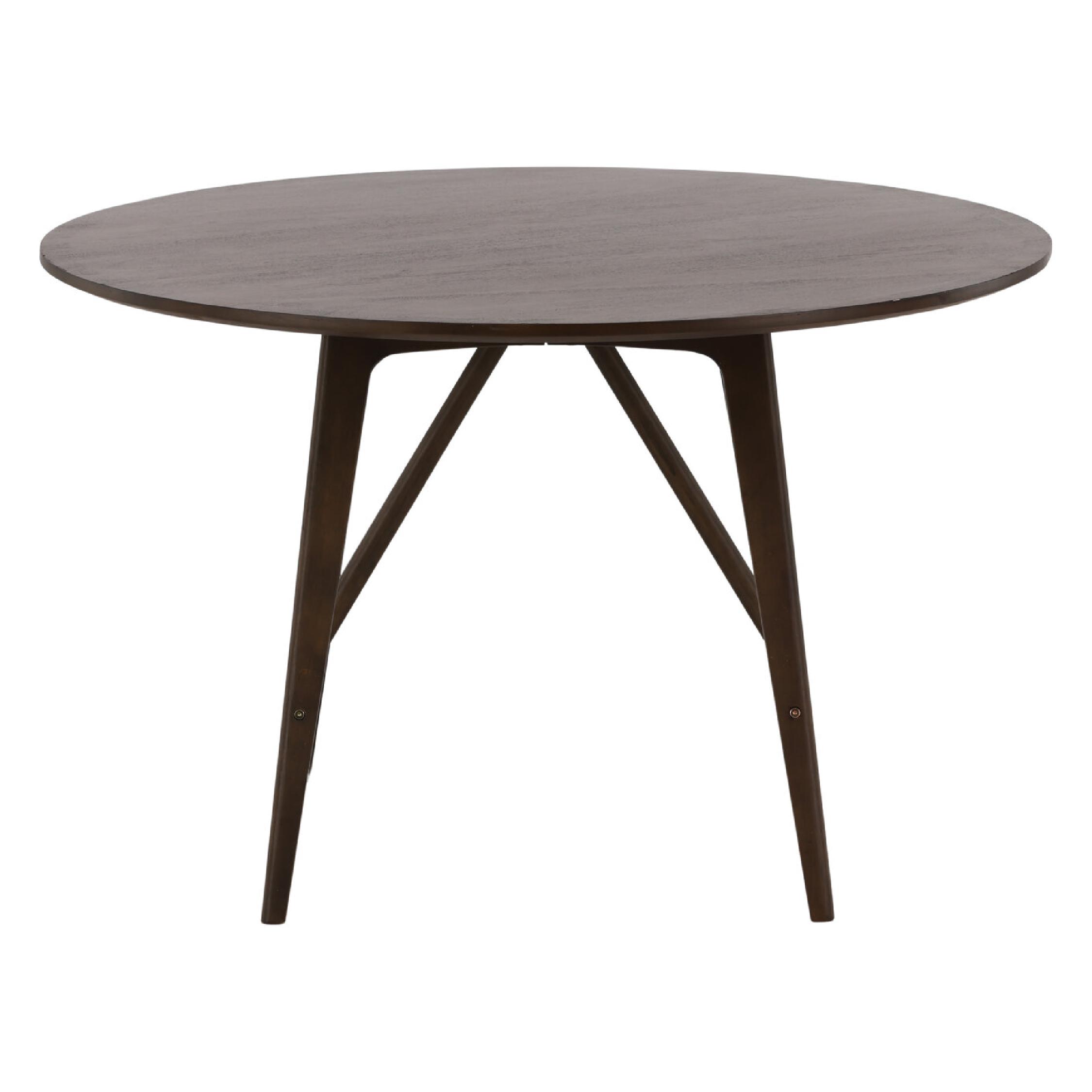 Ronde eettafel walnootkleurig modern afbeelding 7