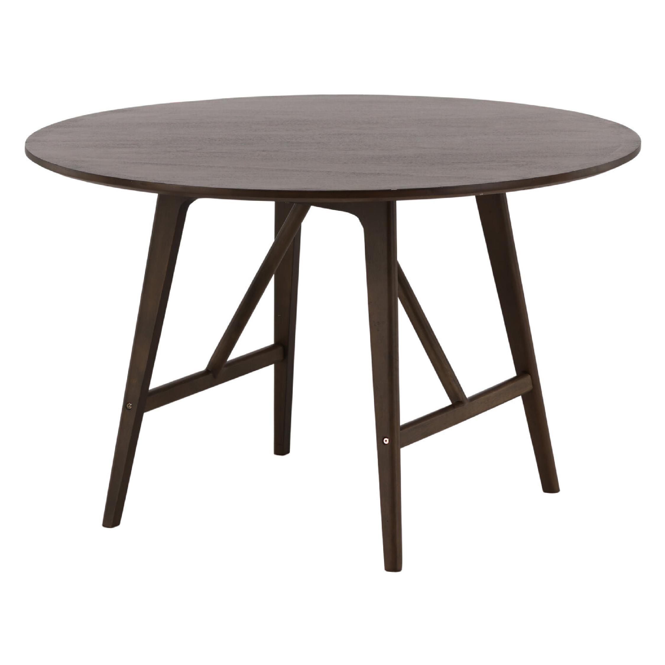 Ronde eettafel walnootkleurig modern afbeelding 8