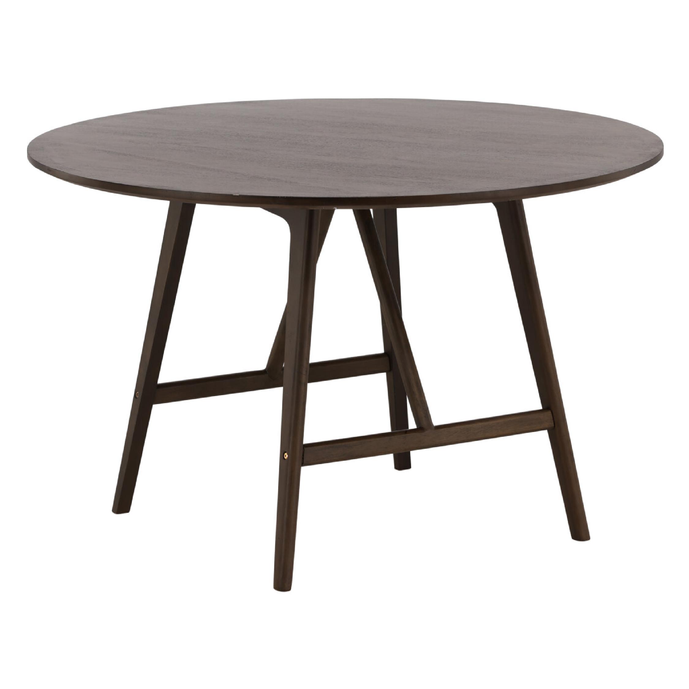 Ronde eettafel walnootkleurig modern afbeelding 9