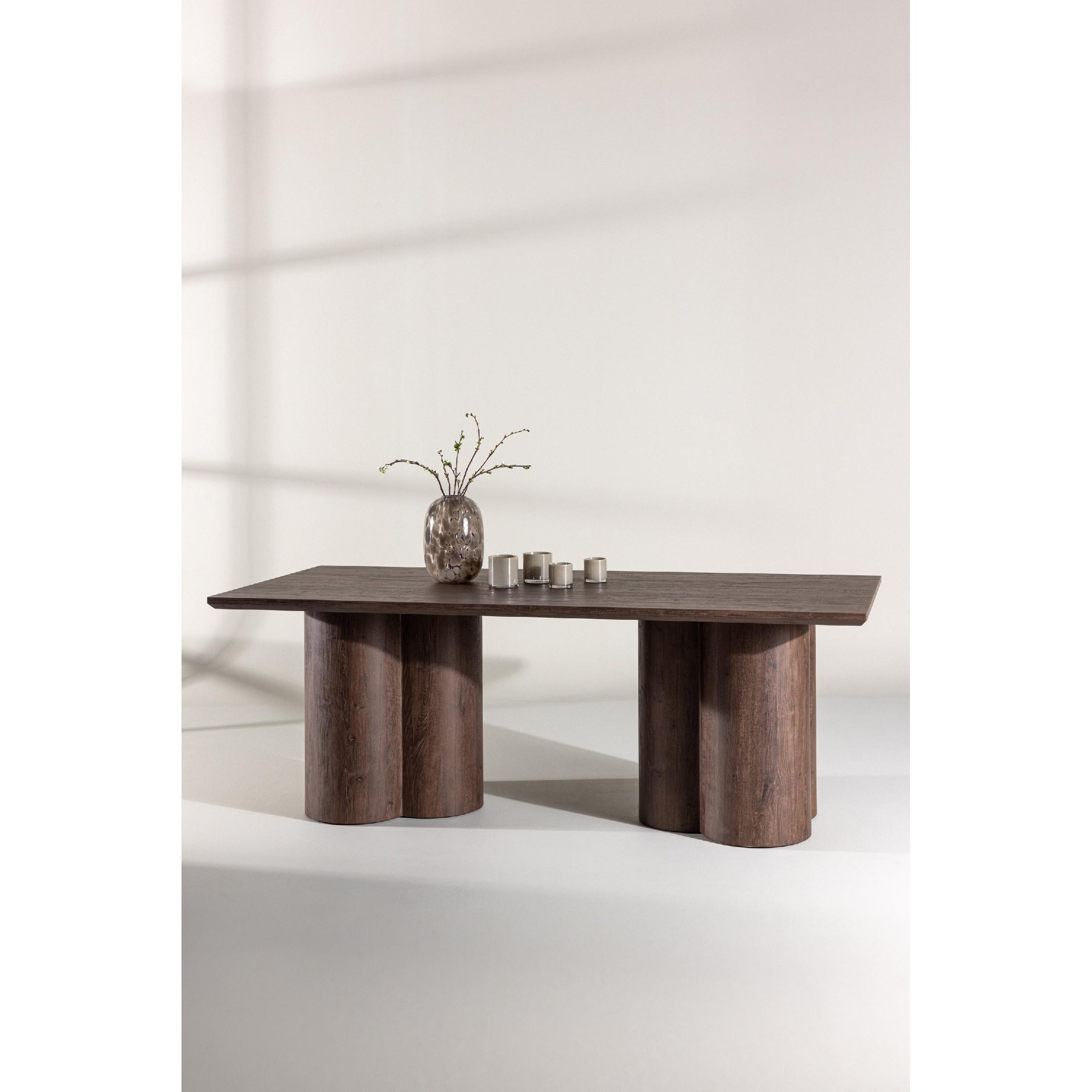 Eettafel Clara mocca 100x210 cm afbeelding 7