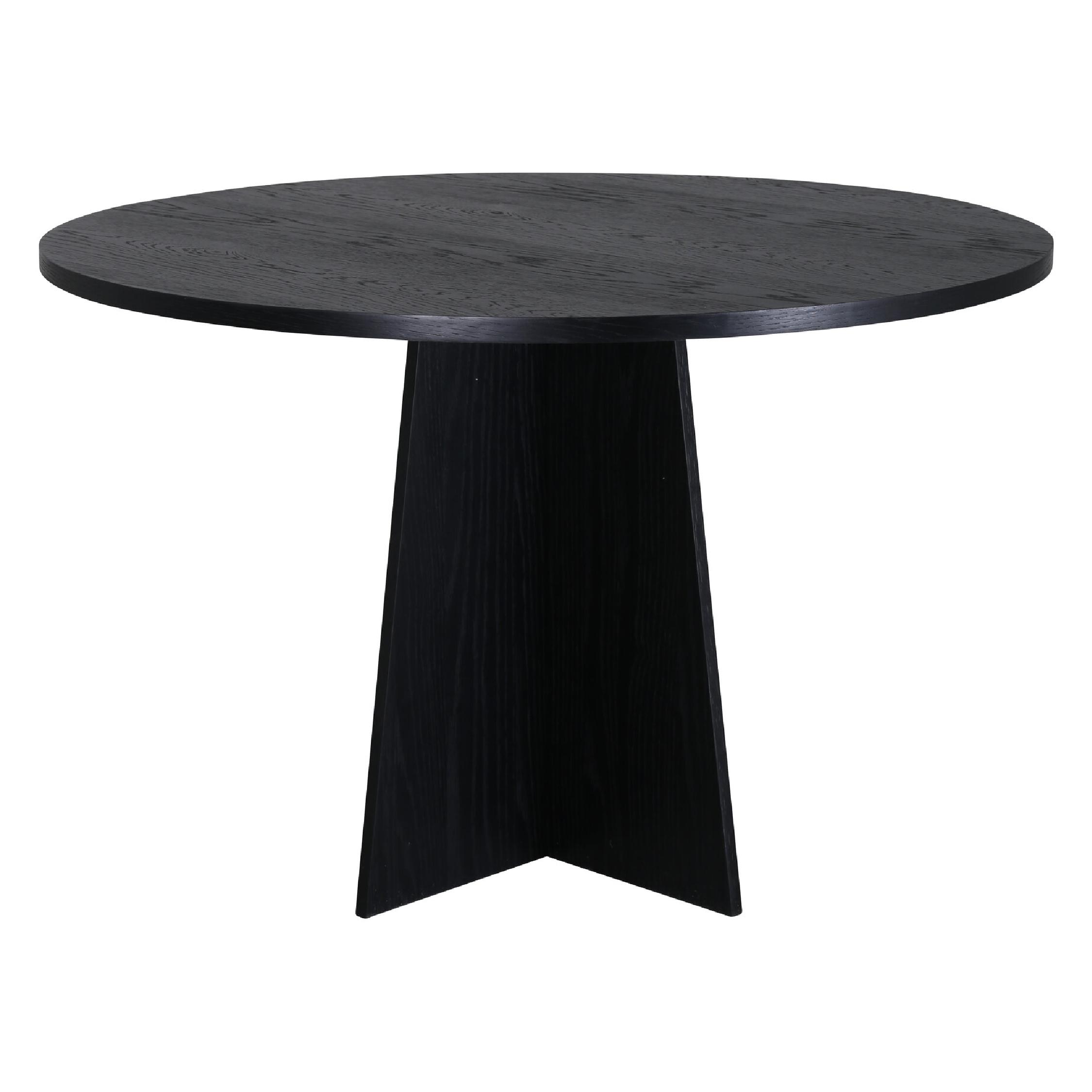 Ronde zwarte eettafel moderne stijl afbeelding 4