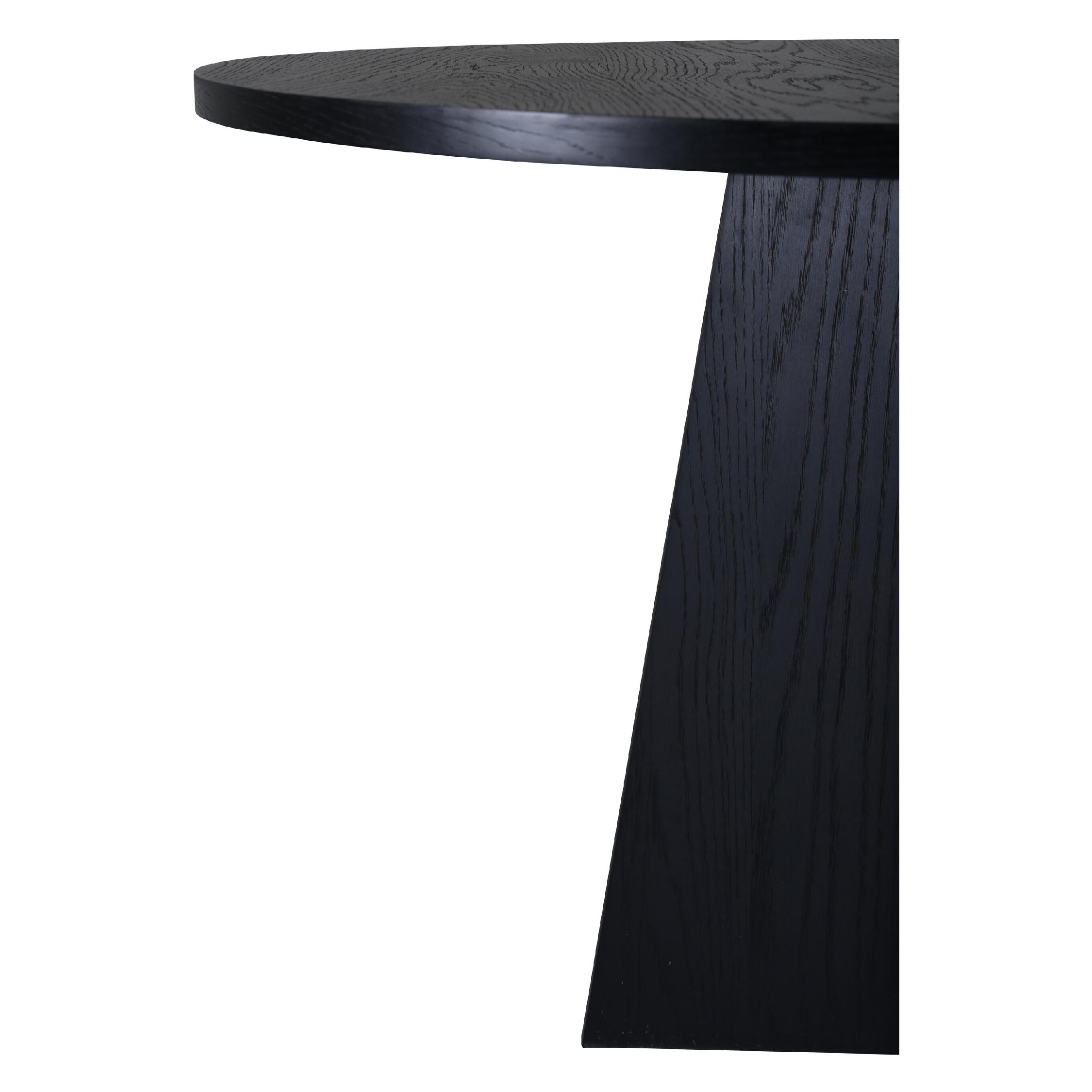 Ronde zwarte eettafel moderne stijl afbeelding 8