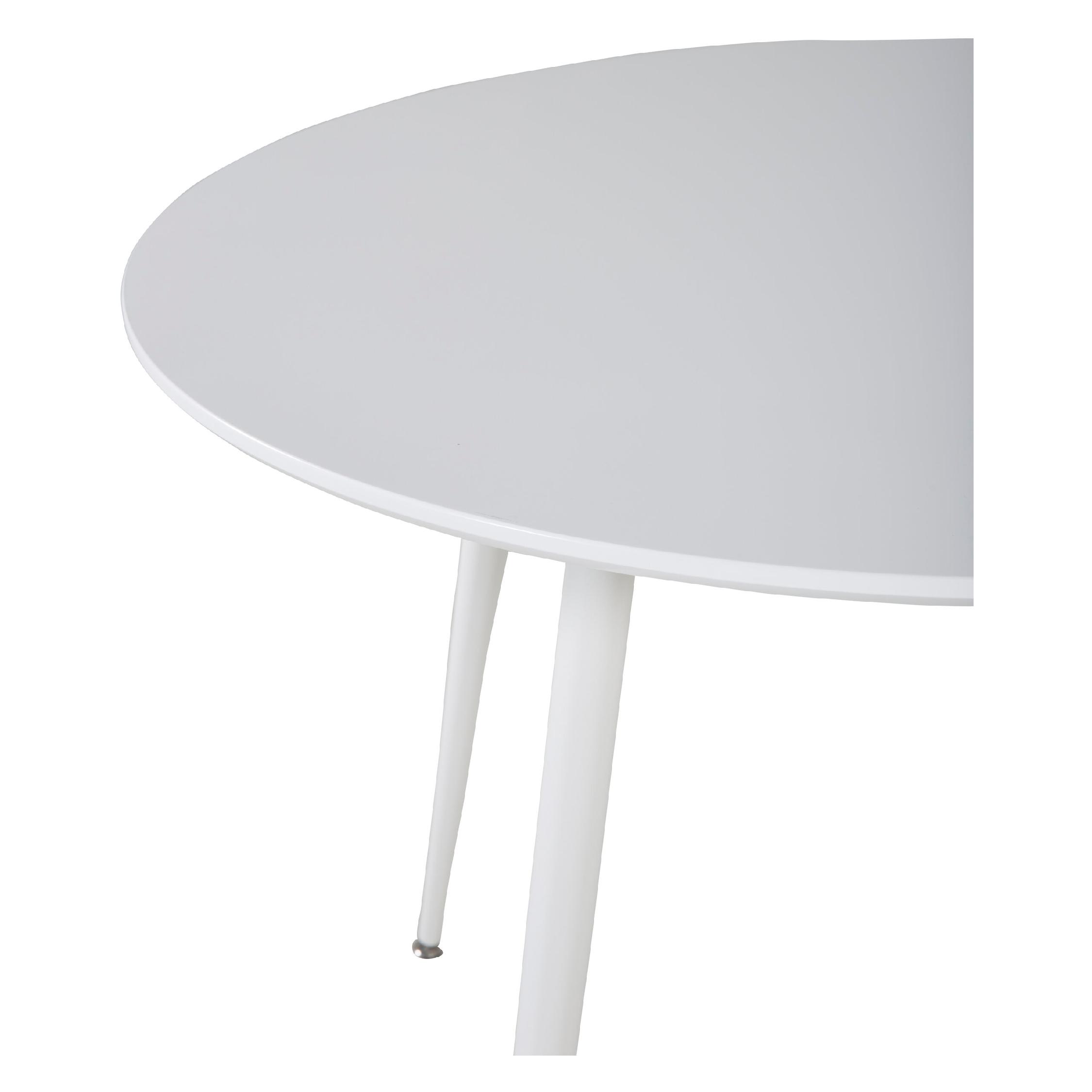 Ronde witte eettafel 100 cm afbeelding 3