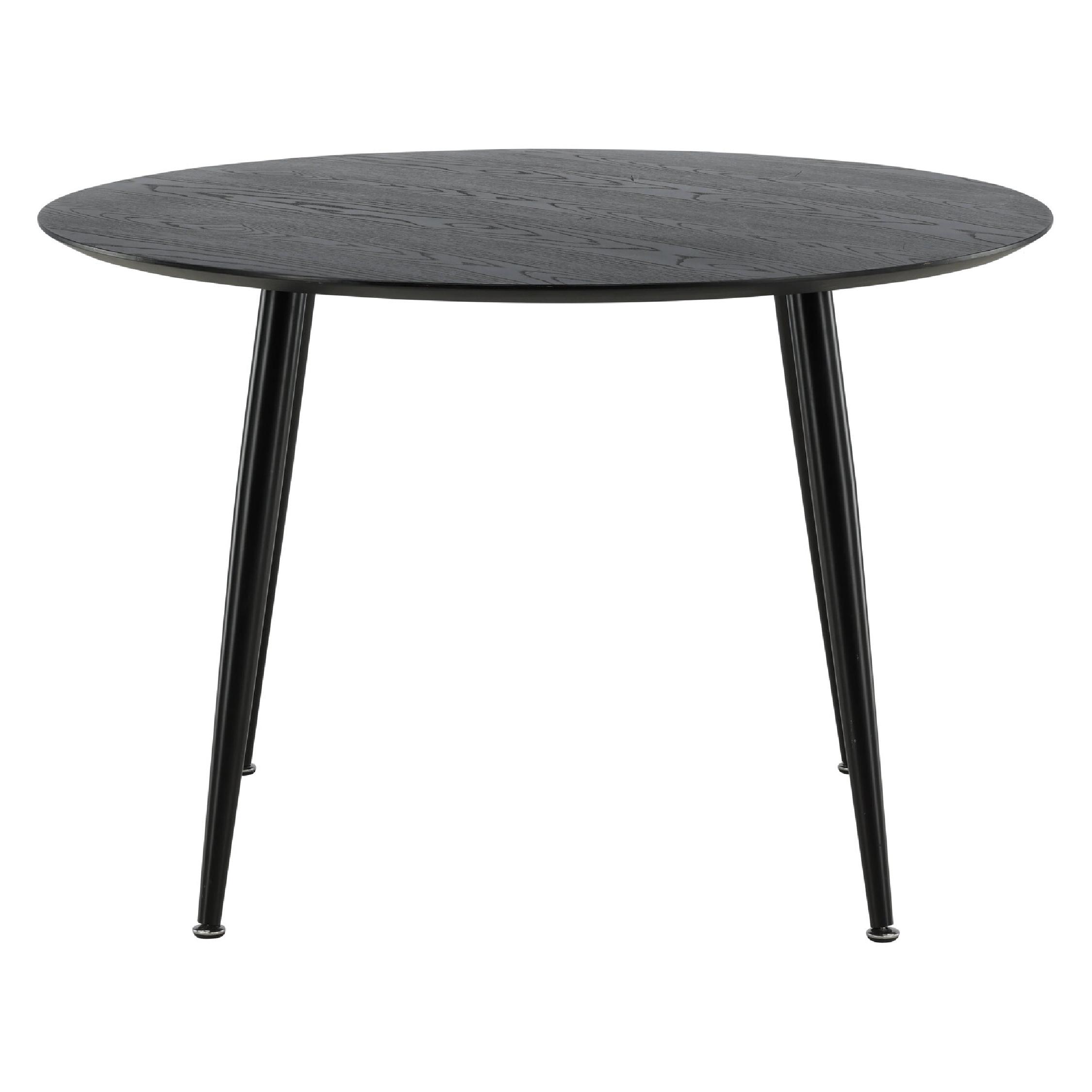 Ronde zwarte eettafel afbeelding 1