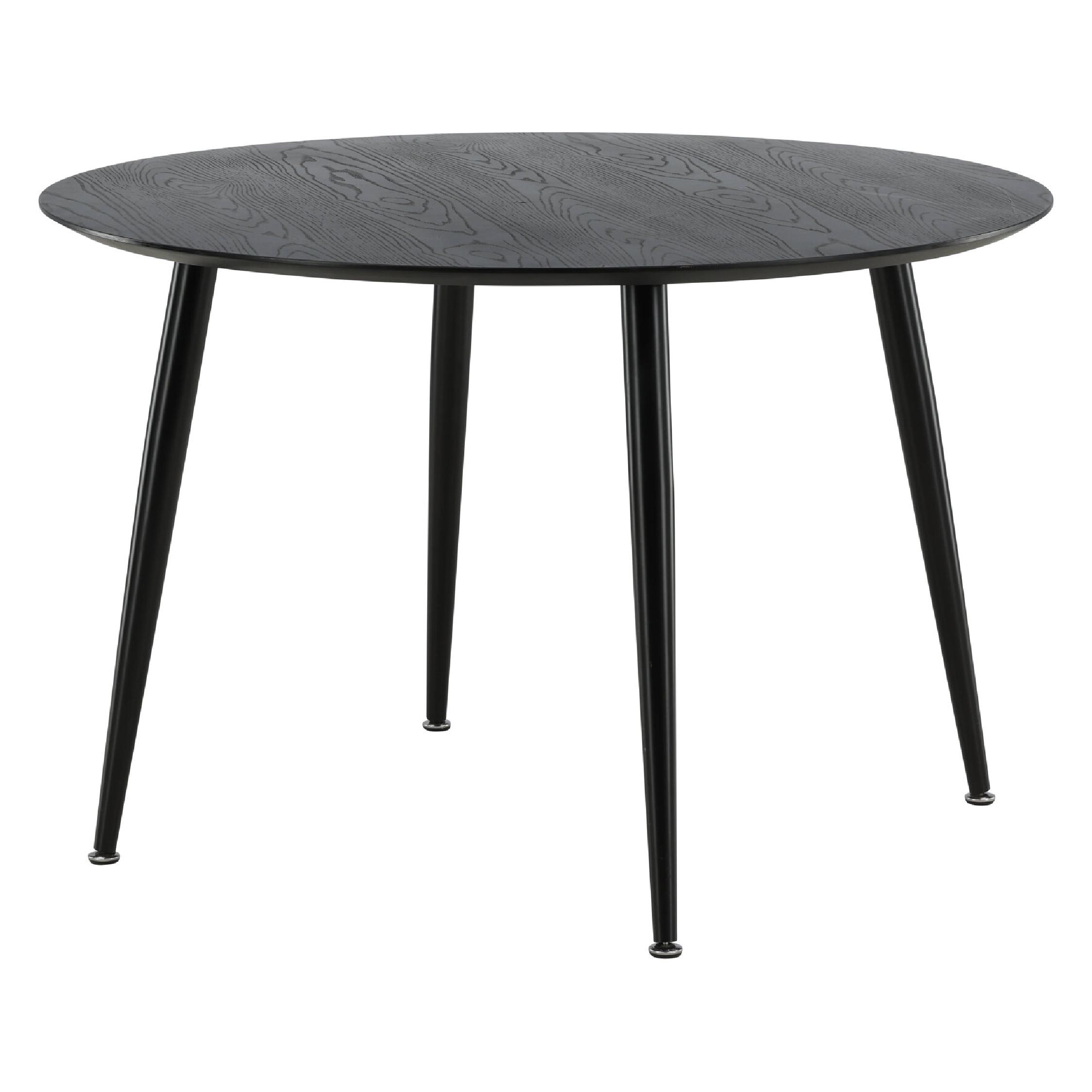 Ronde zwarte eettafel afbeelding 2