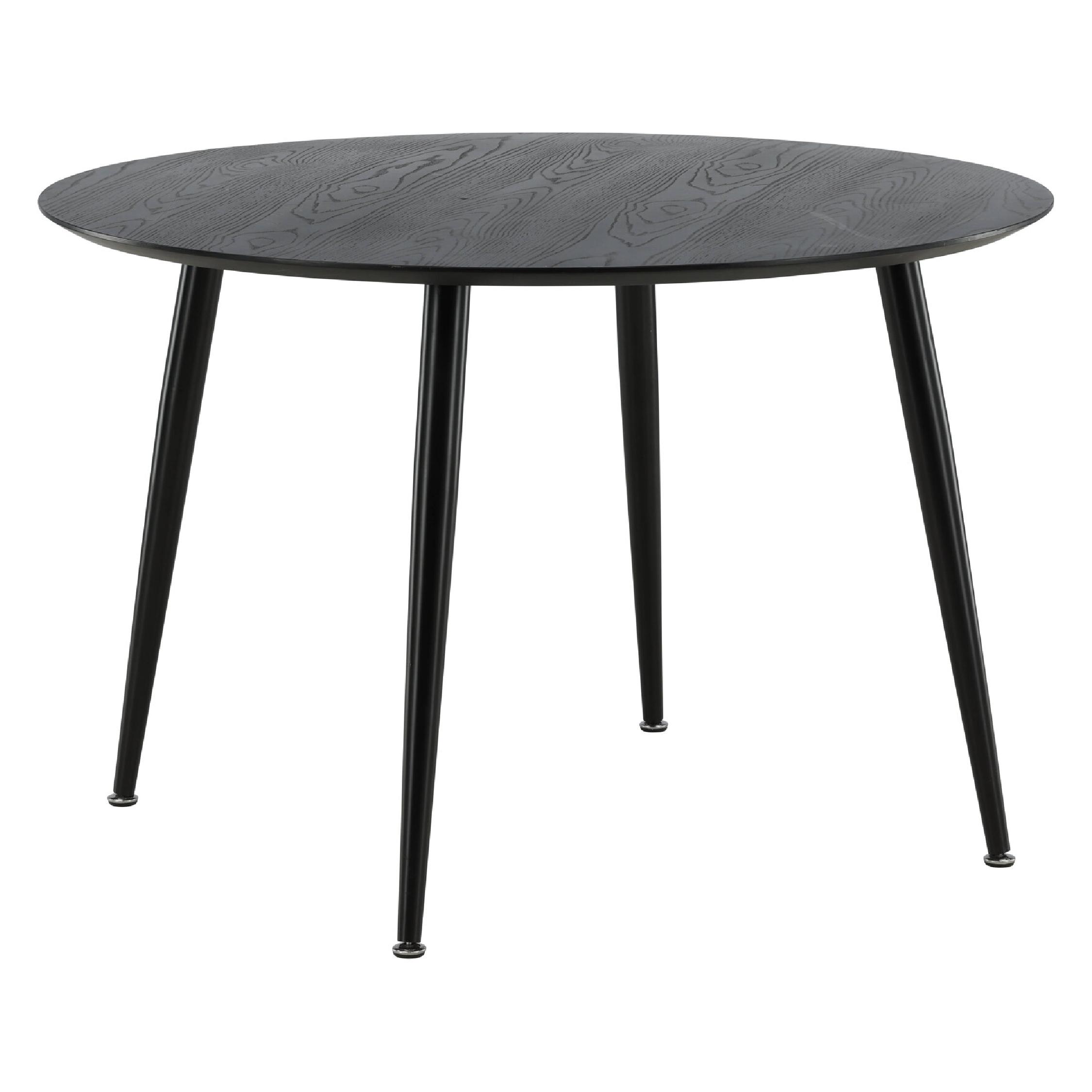 Ronde zwarte eettafel afbeelding 3