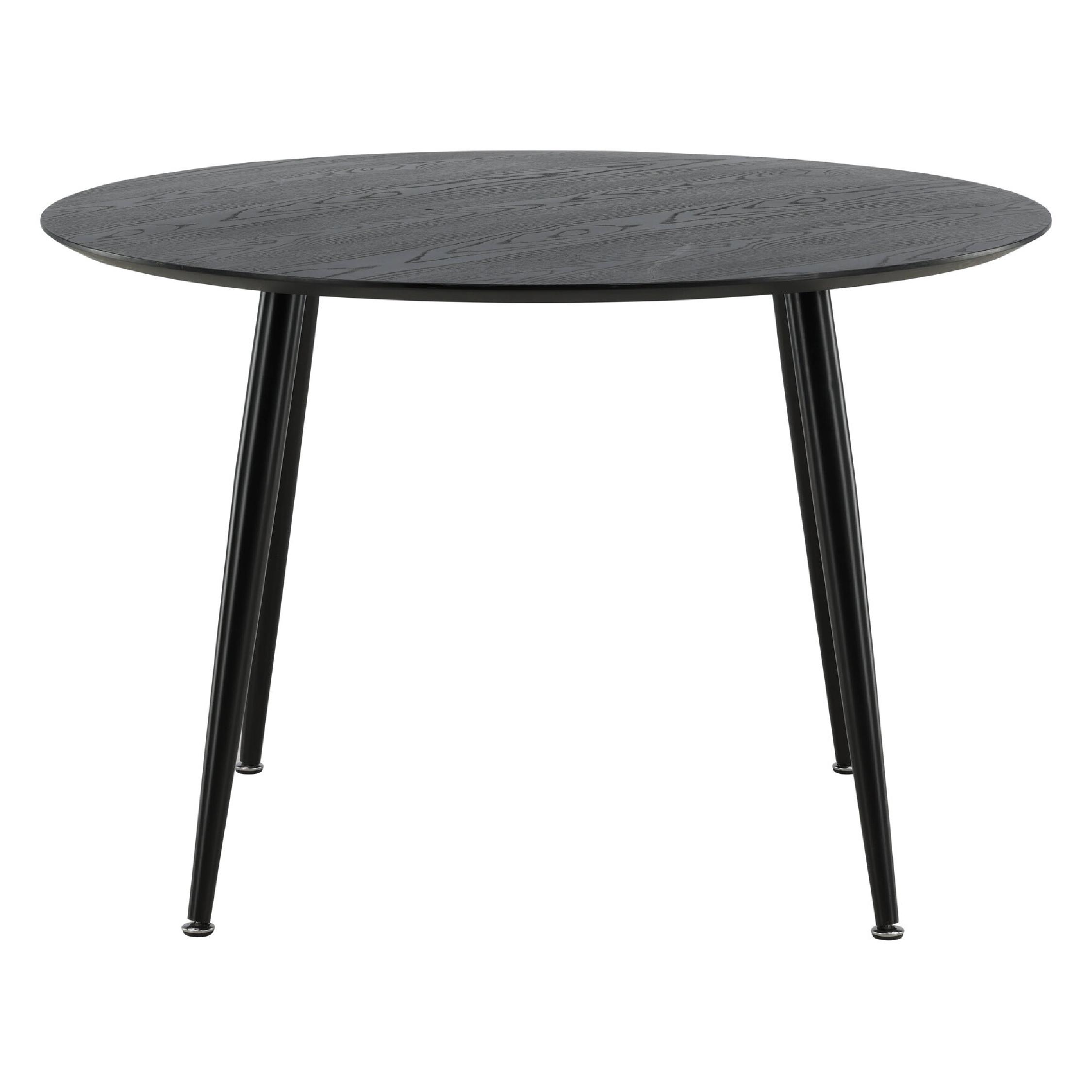 Ronde zwarte eettafel afbeelding 4