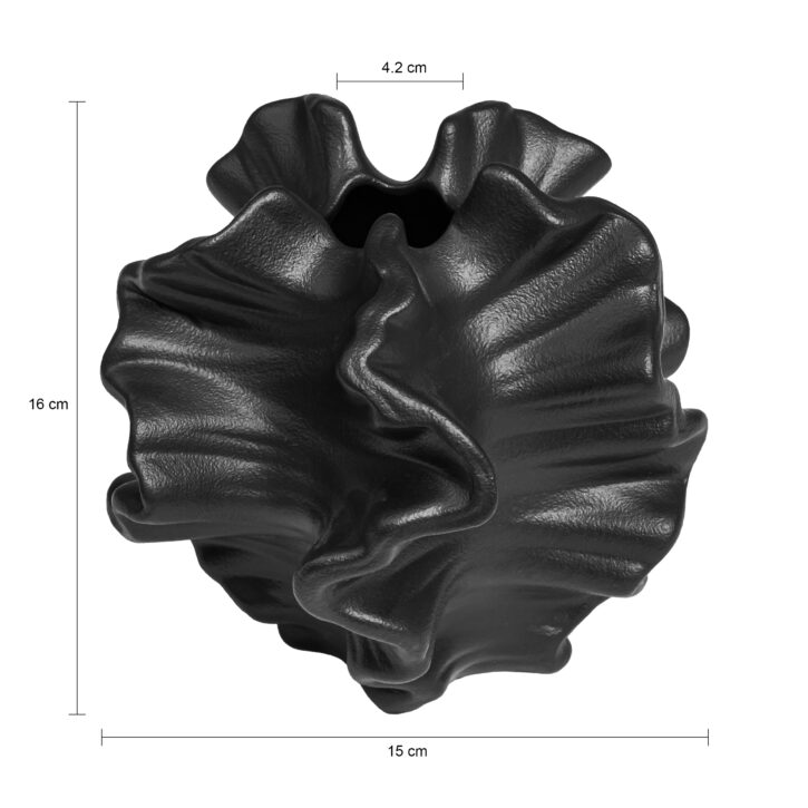 zwarte vaas, Vaas, keramische vaas, coral vorm, decoratiestuk, zwarte keramische vaas, vaas keramiek, coral vaas, vazen, vaasjes,