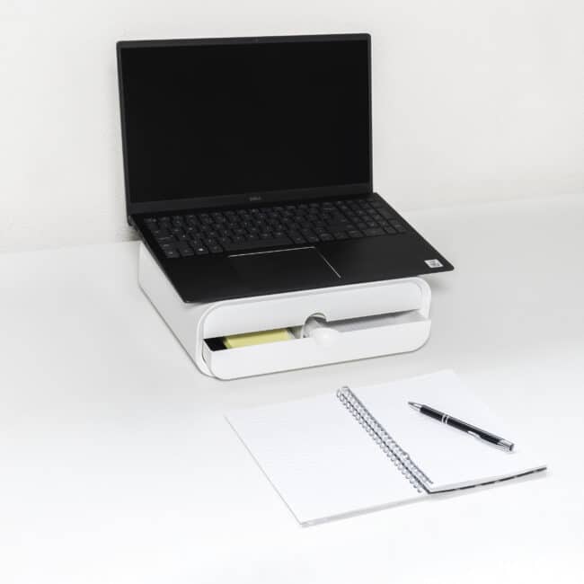 Ergonomische laptopstandaard met opbergruimte