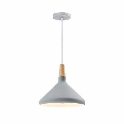 houten Scandinavische hanglamp grijs