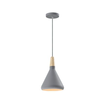 Scandinavische kegel hanglamp grijs