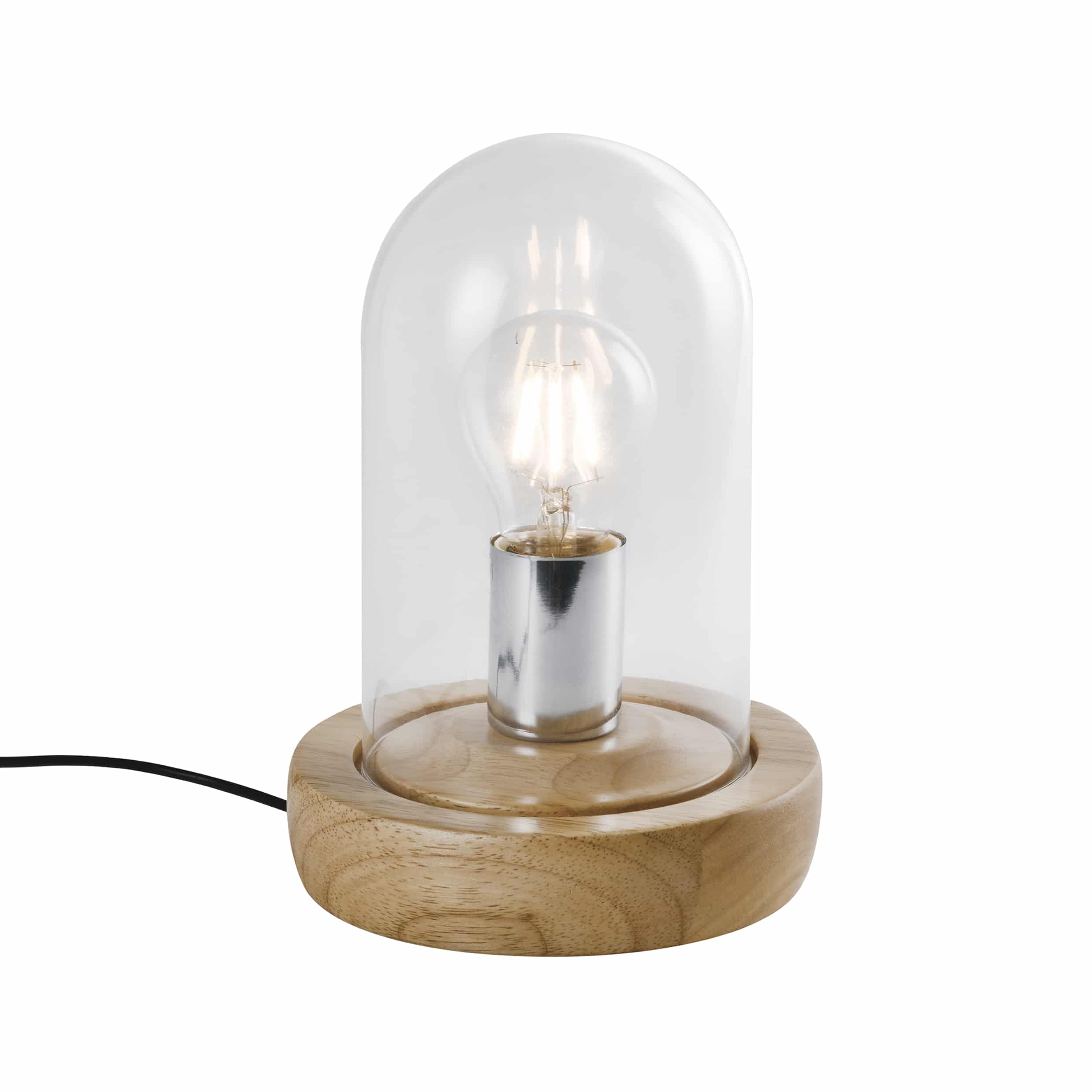 Scandinavische tafellamp met glazen stolp
