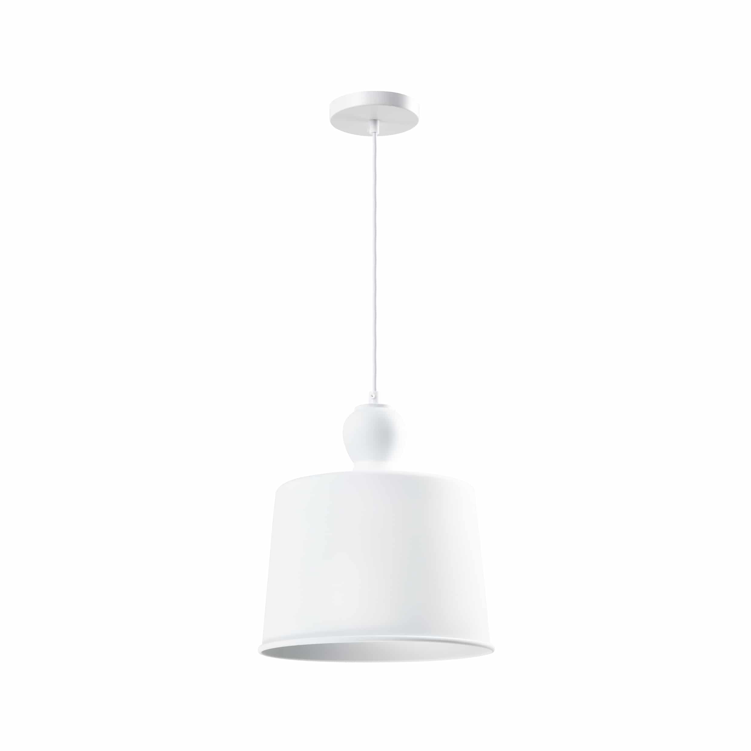 Retro hanglampen in het wit met een diameter van 25 cm