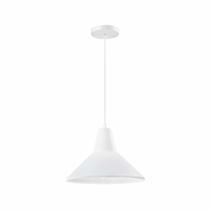 Witte lamp met een diameter van 28 centimeter