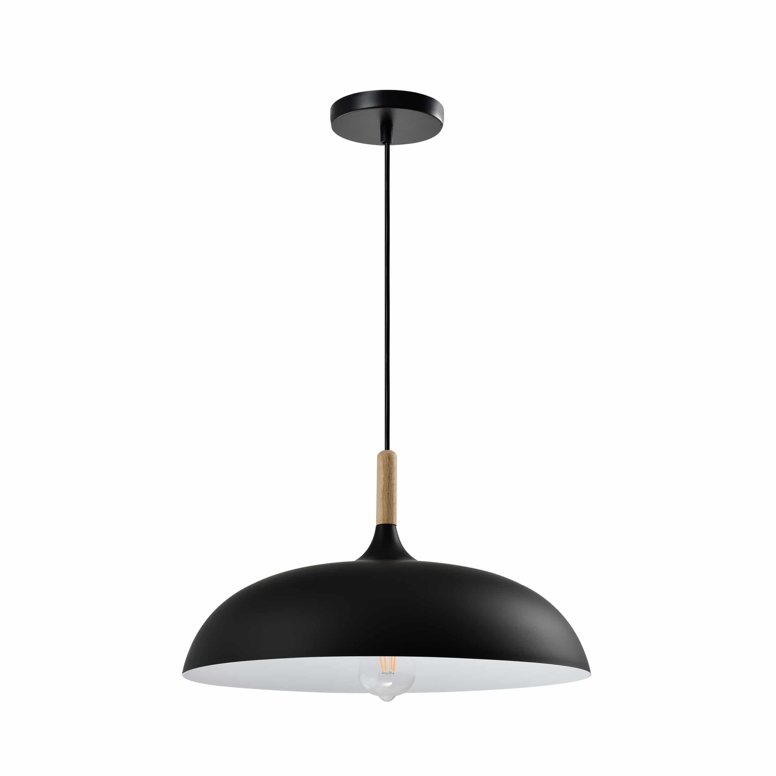 Rustiek ronde vorm hanglamp in het zwart